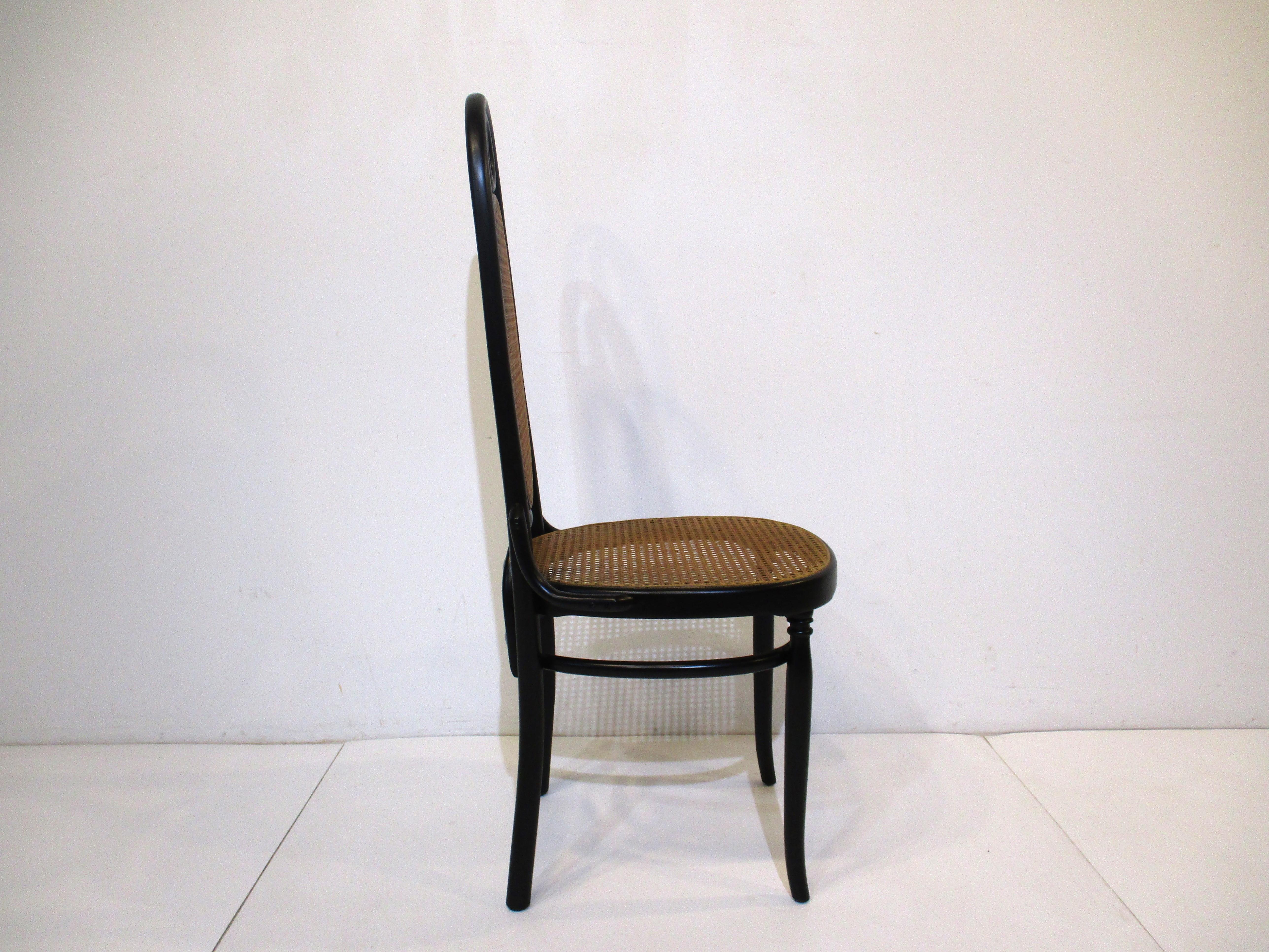 8 Thonet Bentwood / Cane Dining Chairs For Sale 4