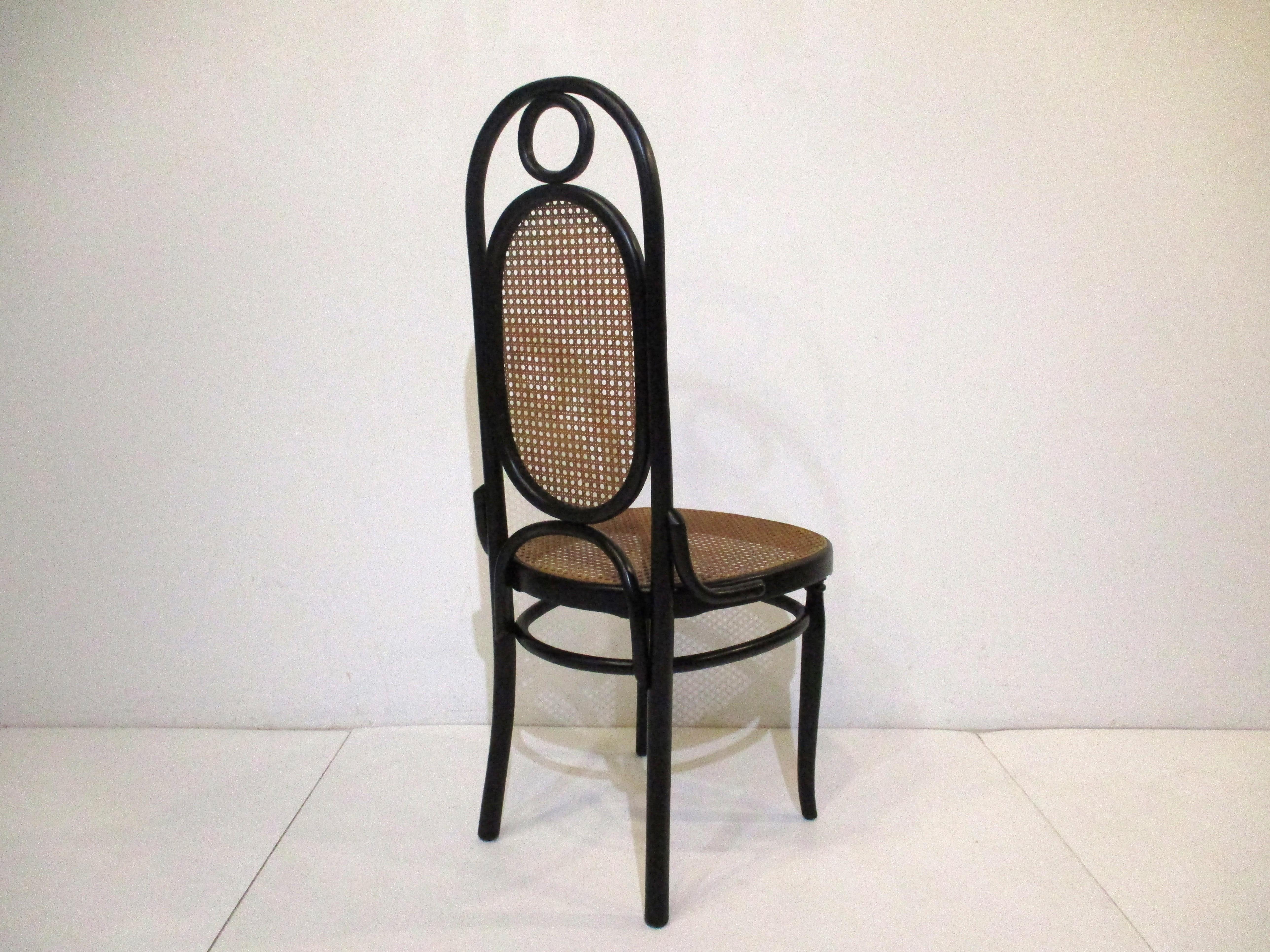 8 Thonet Bentwood / Cane Dining Chairs For Sale 5