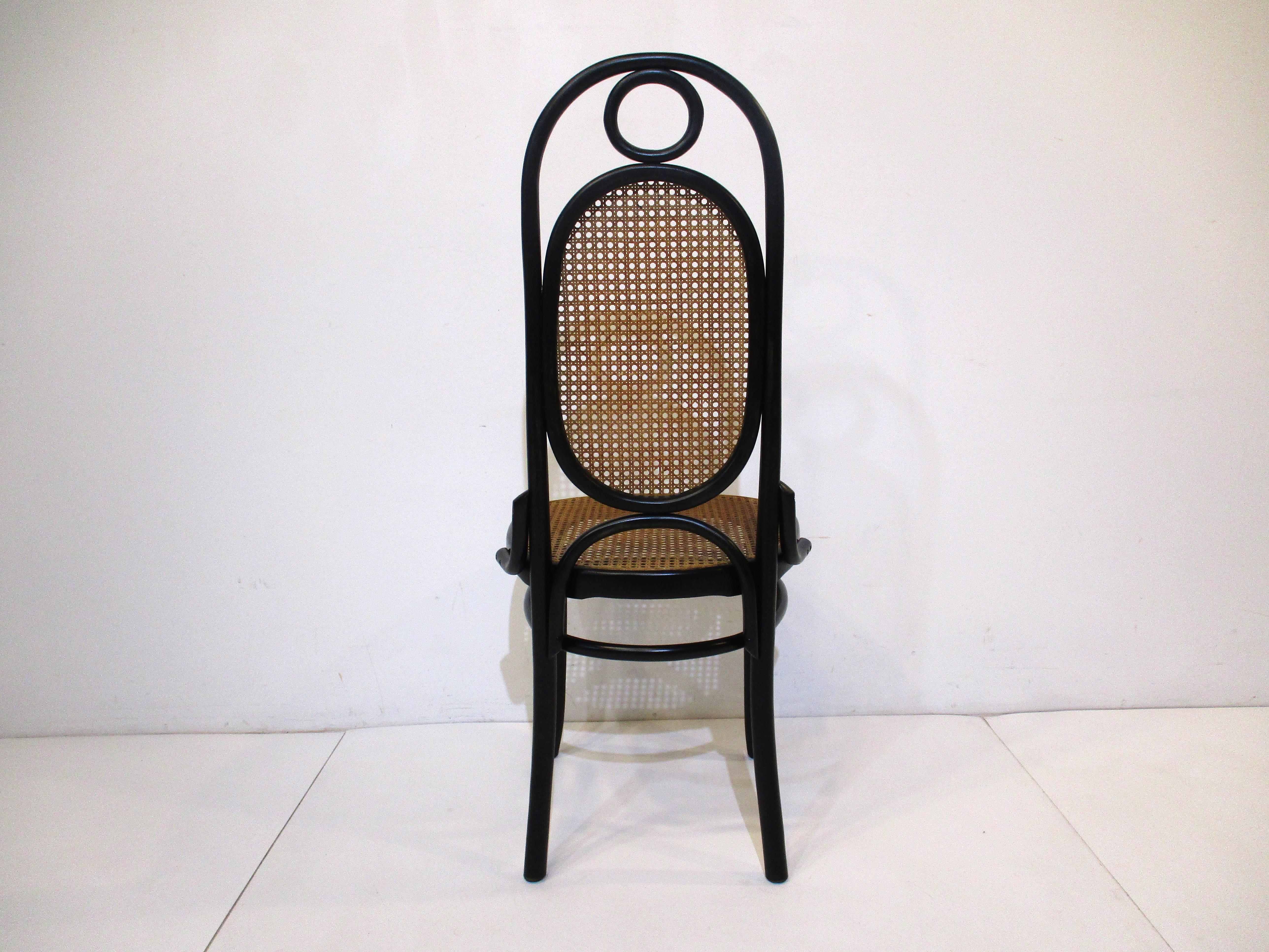 8 Thonet Bentwood / Cane Dining Chairs For Sale 6
