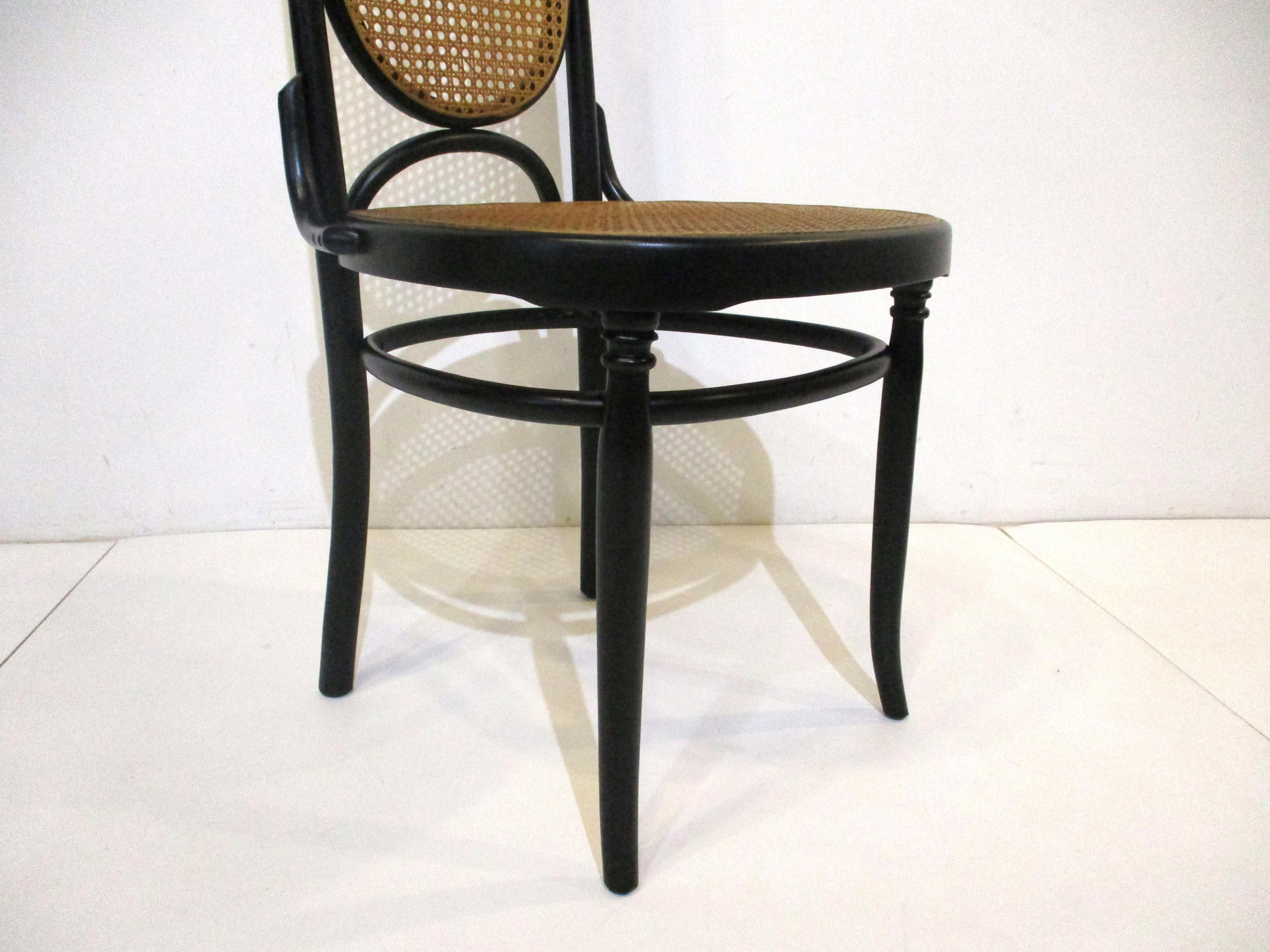 8 Thonet Bentwood / Cane Dining Chairs For Sale 7