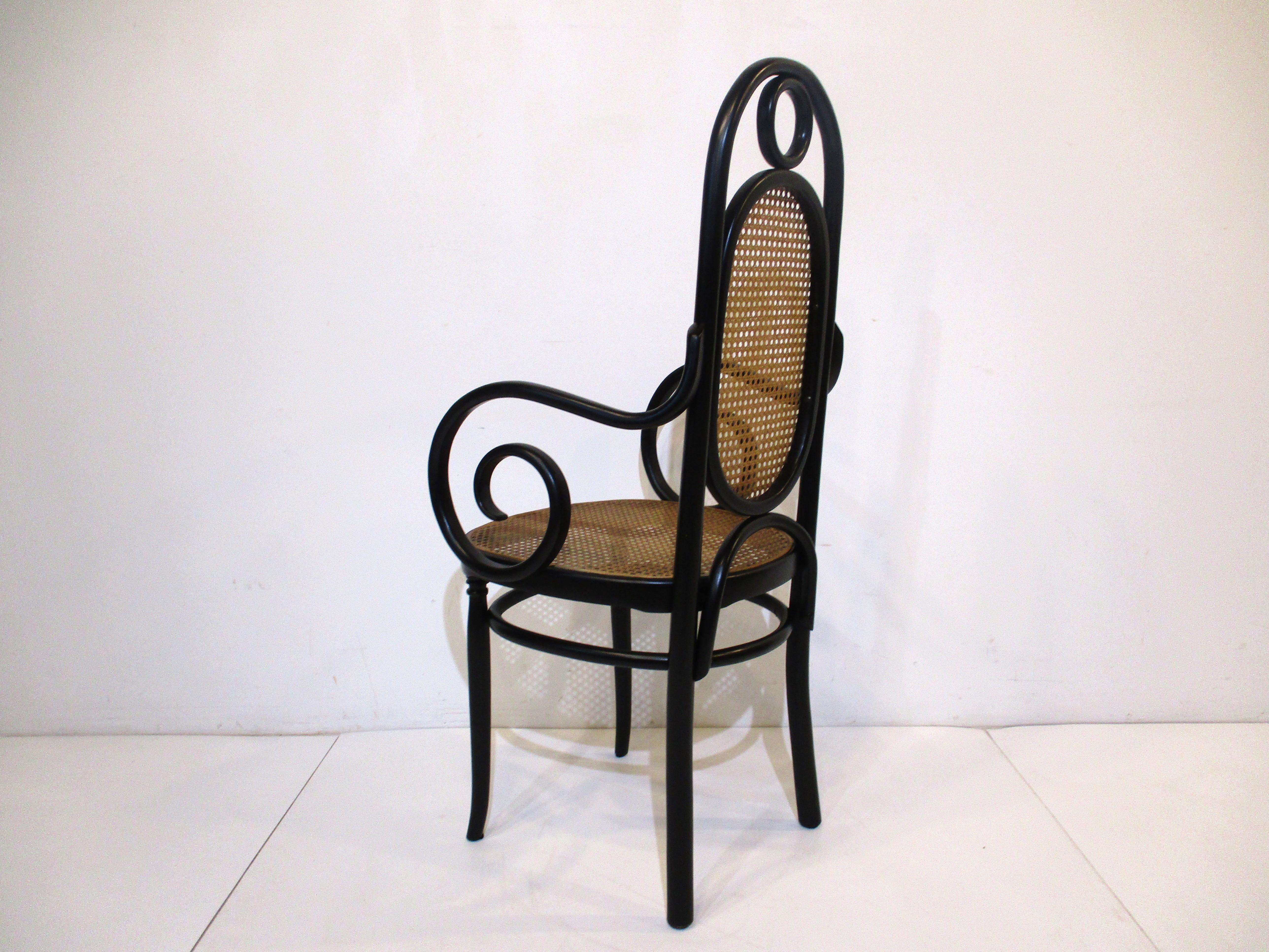 8 Thonet Bentwood / Cane Dining Chairs For Sale 1