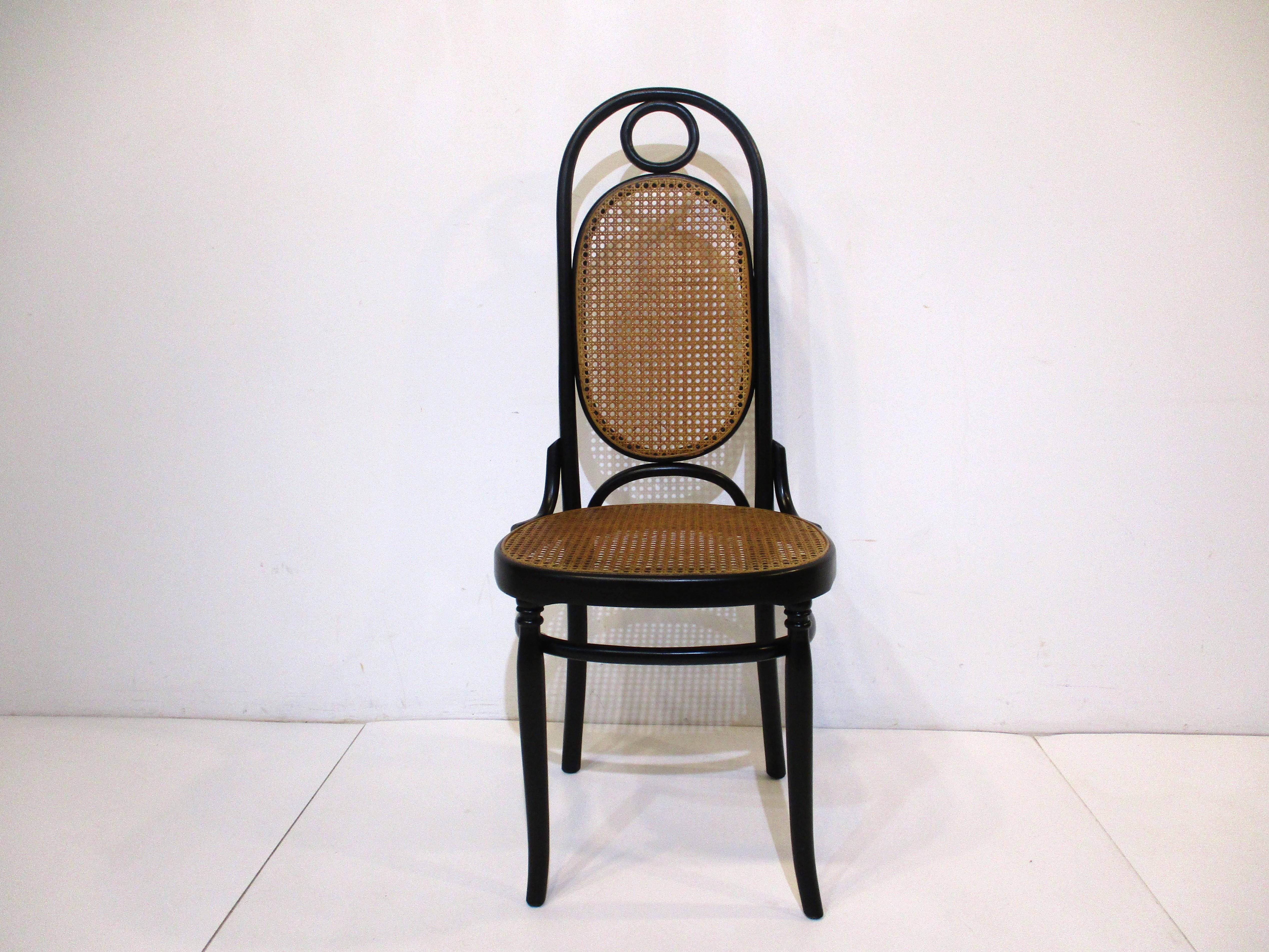8 Thonet Bentwood / Cane Dining Chairs For Sale 3