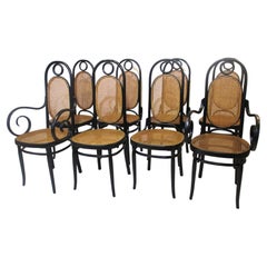 8 Thonet Bentwood / Cane Dining Chairs