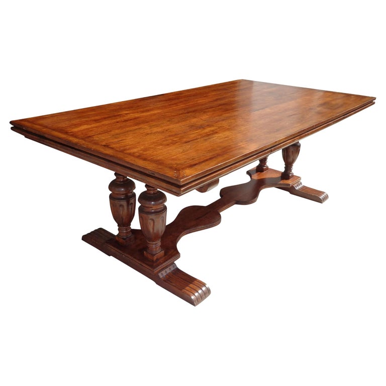 Bausman English Trestle Dining Table For Sale