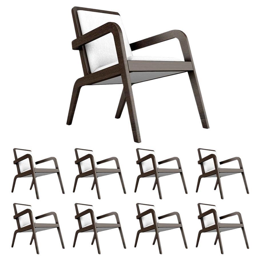 8 Umbra-Sessel – moderner und minimalistischer schwarzer Sessel mit gepolstertem Sitz