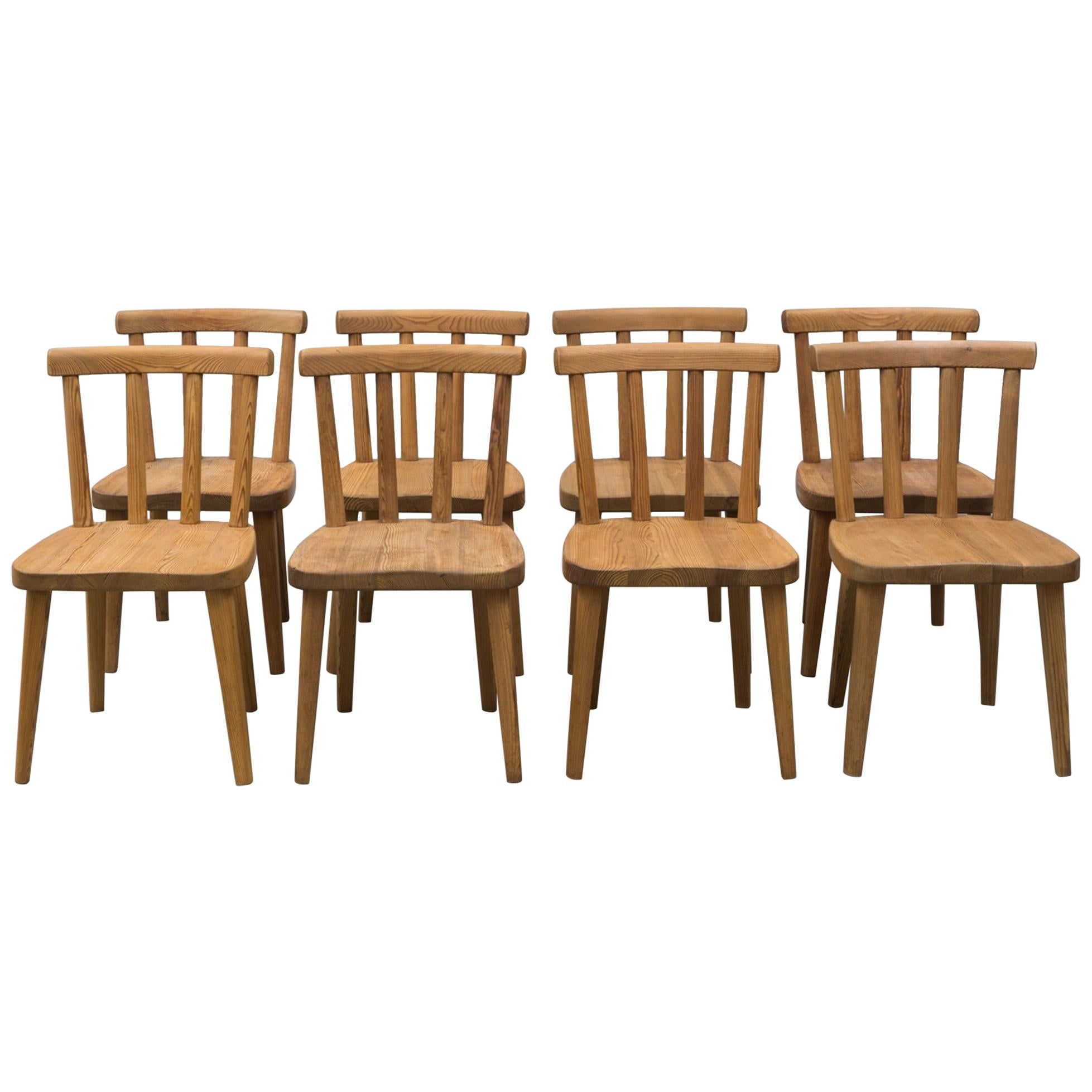 8 'Uto' Chairs by Axel Einar Hjorth, Nordics Kompaniet Sweden, 1930
