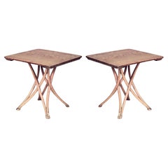 8 Various Bentwood Stripped Café Tables Antique 8 Various Bentwood Stripped Café Tables