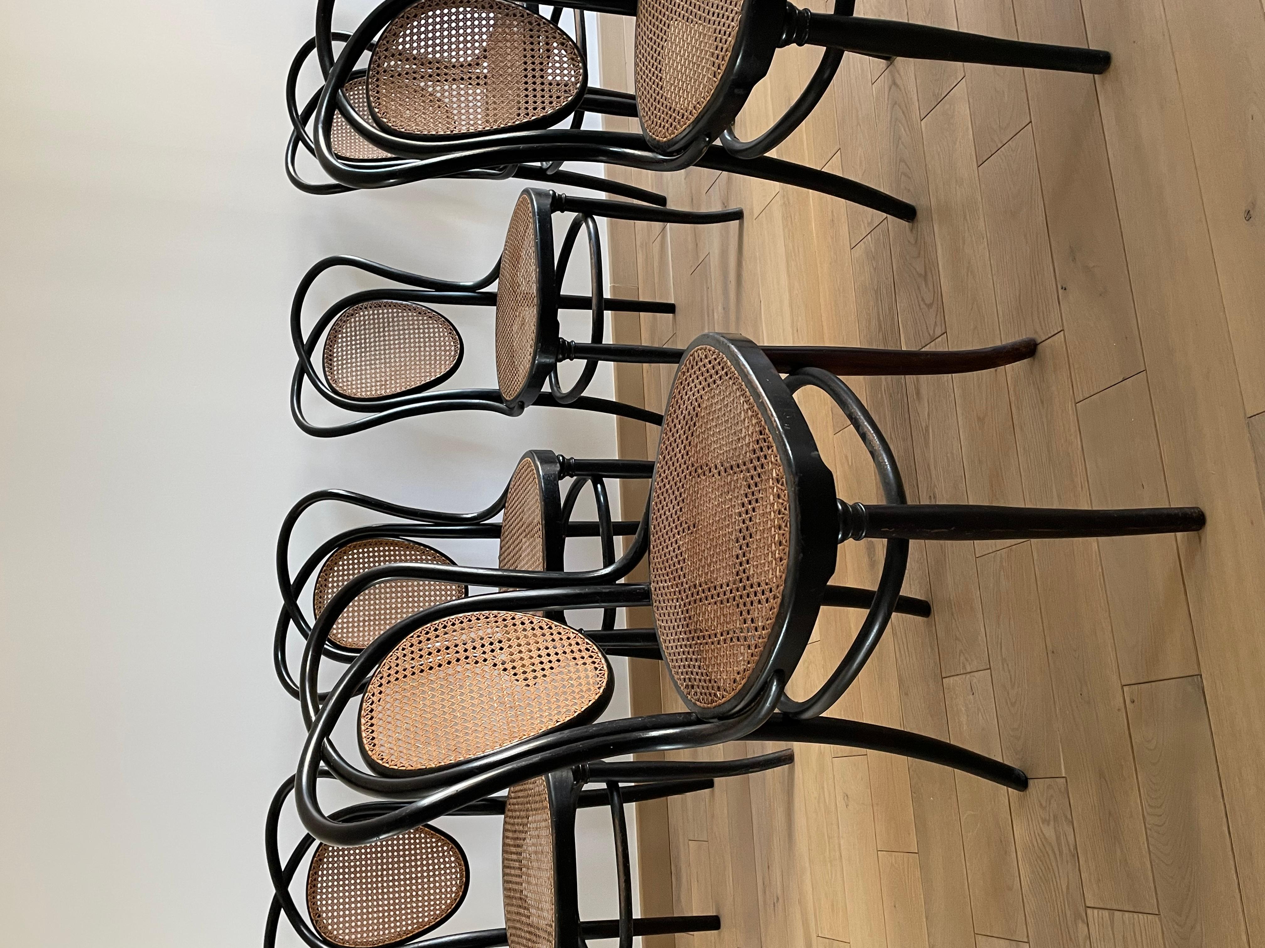 8 Wiener Stühle N.33 von J & J Kohn, 1900er Jahre im Angebot 12