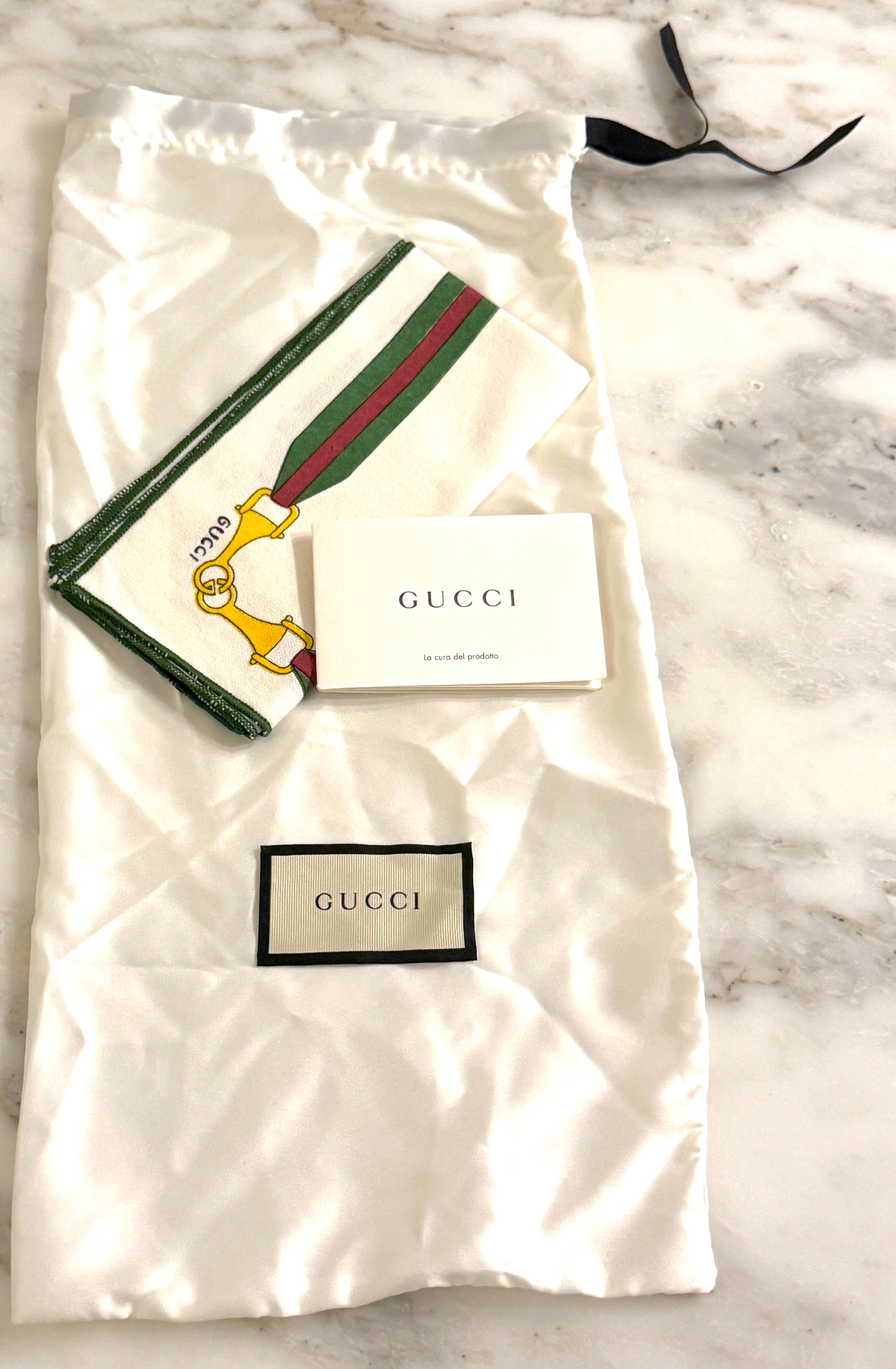 8 Vintage Aldo Gucci Equestrian Napkins with Horsebit Motif, Signed, 1980s For Sale 3