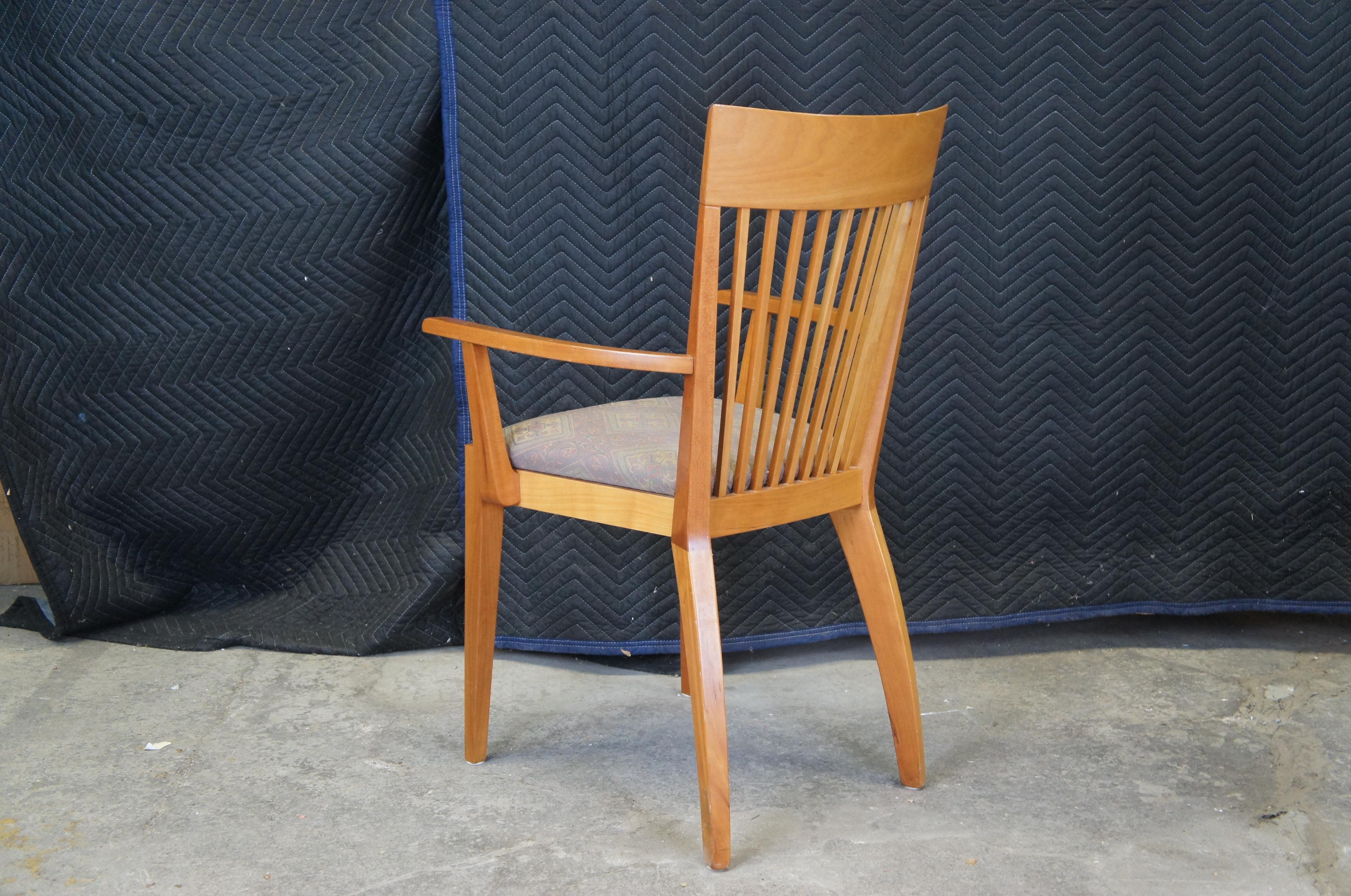 20th Century 8 Vintage Arhaus Italian Cherry Shaker Mission Farmhouse Country Dining Chairs