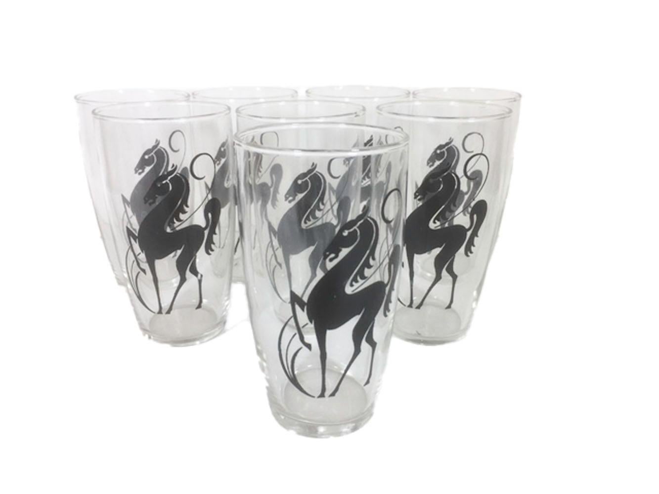 glasses with horses on them