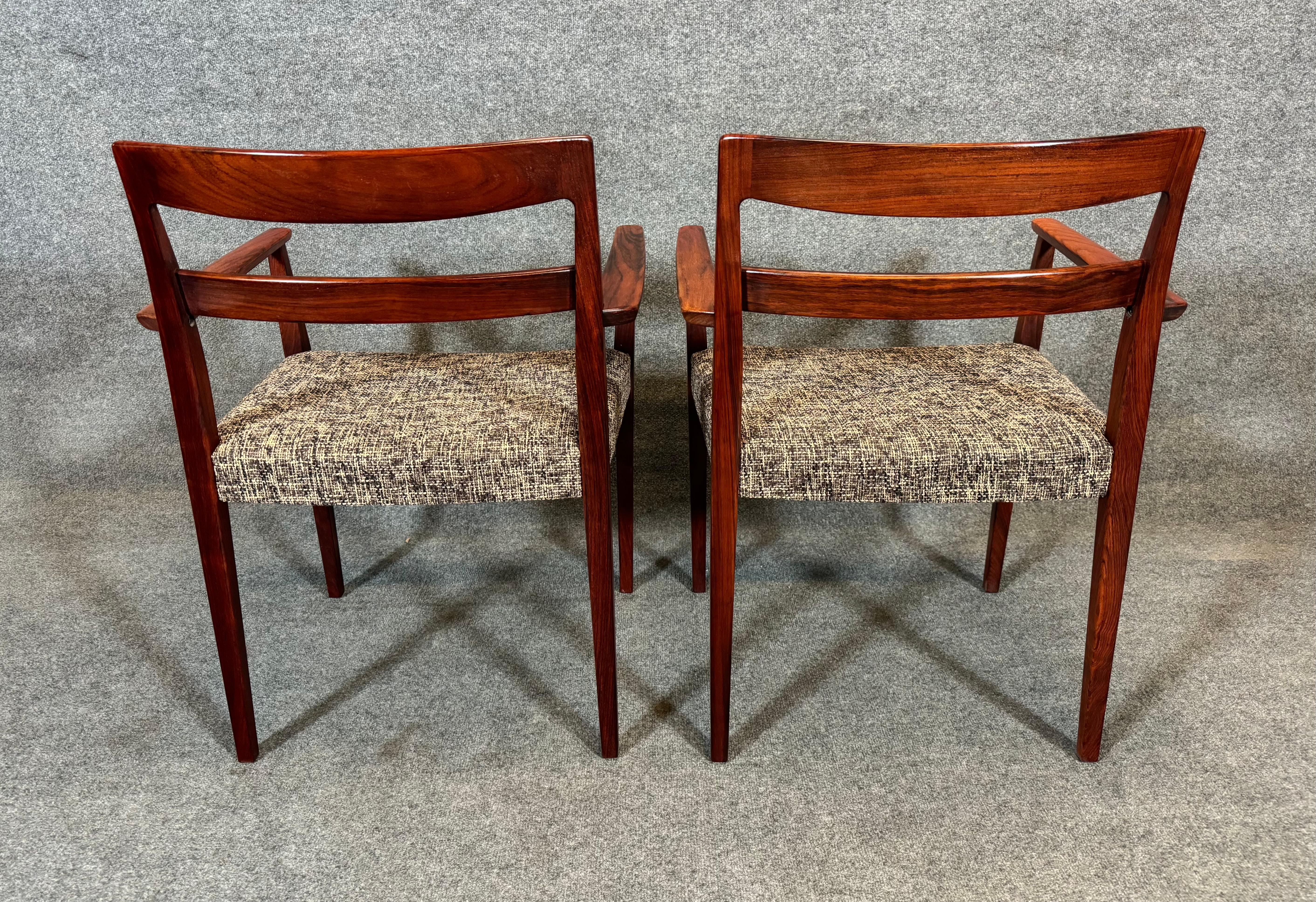 Woodwork  8 Vintage Danish Mid Century Rosewood Dining Chairs 