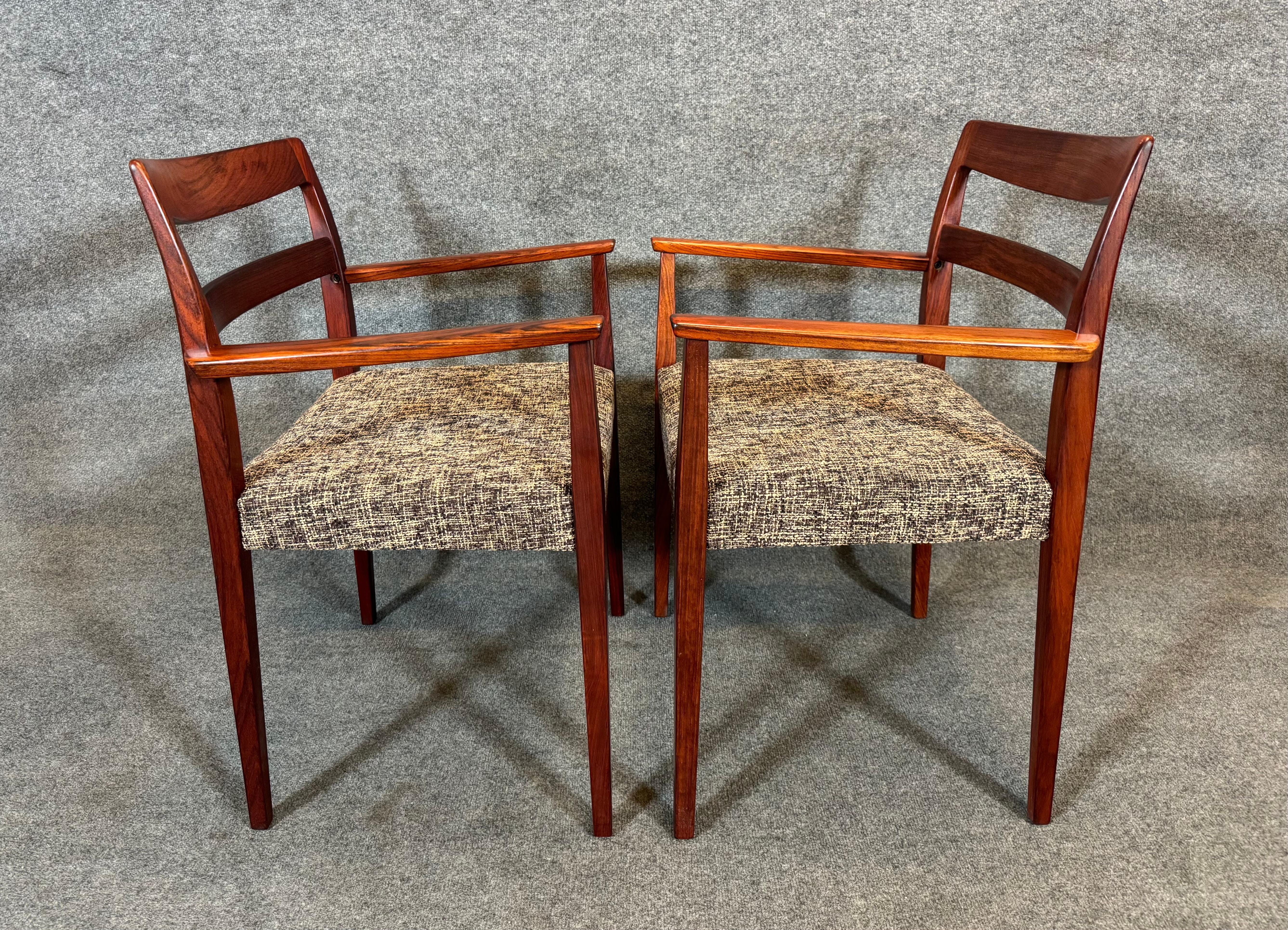  8 Vintage Danish Mid Century Rosewood Dining Chairs 
