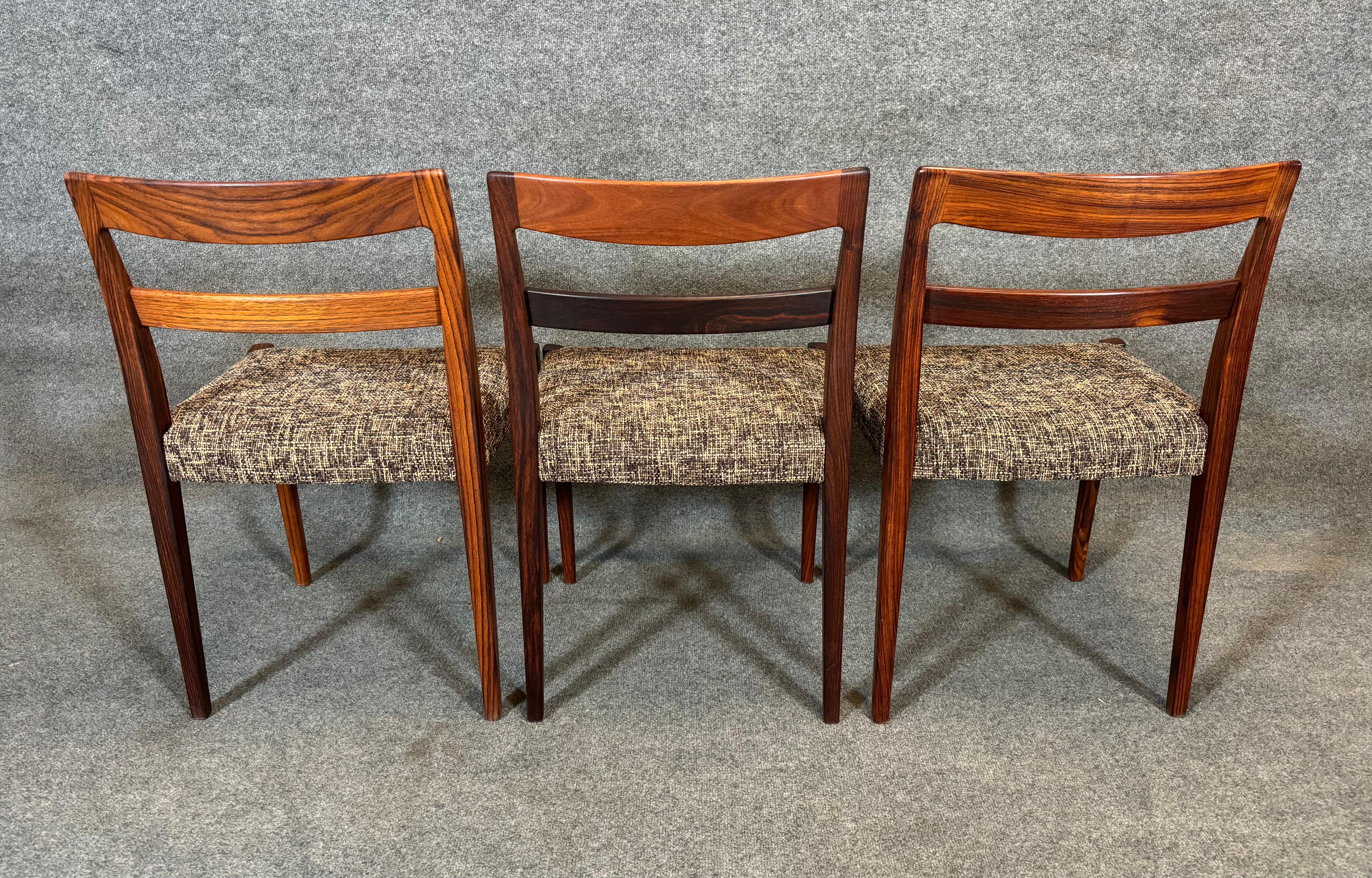 Milieu du XXe siècle  8 chaises de salle à manger danoises vintage du milieu du siècle en palissandre Garden de Nils Jonsson en vente