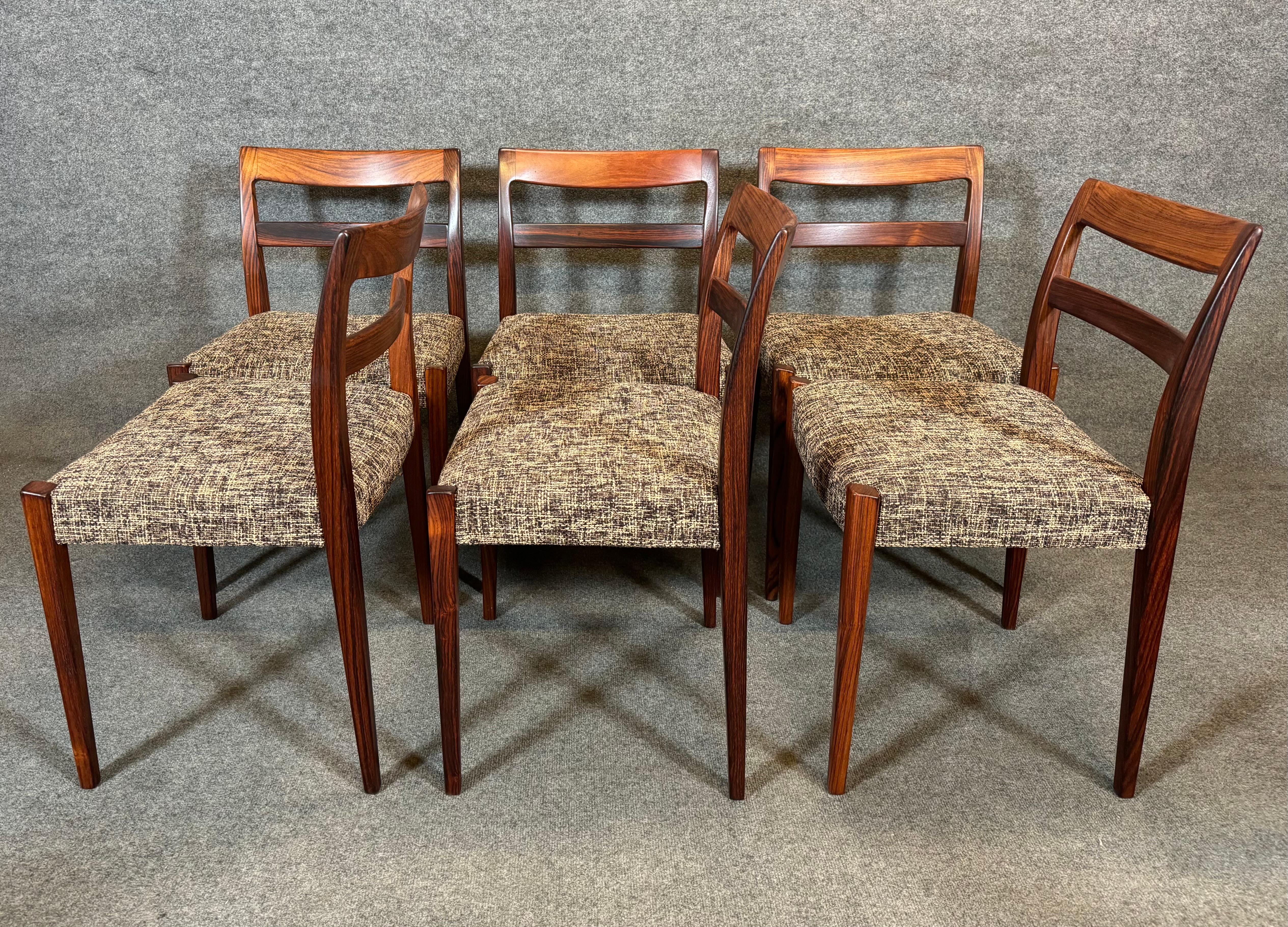  8 chaises de salle à manger danoises vintage du milieu du siècle en palissandre Garden de Nils Jonsson en vente 1