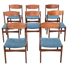 8 Vintage Danish Mid Century Teak Dining Chairs, 012360 Findahl Mobelfabrik