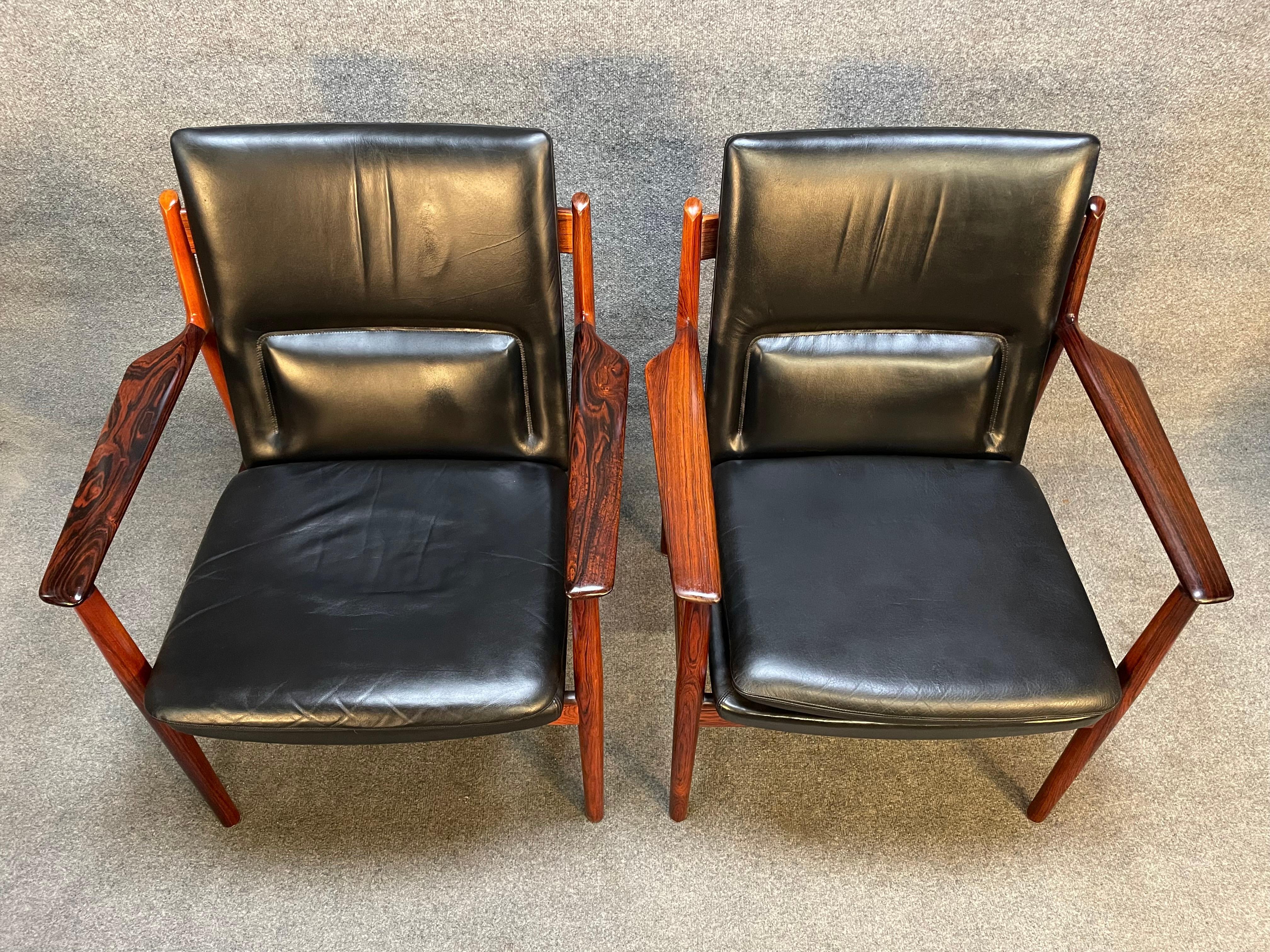 8 Vintage Danish Modern Rosewood Armchairs 