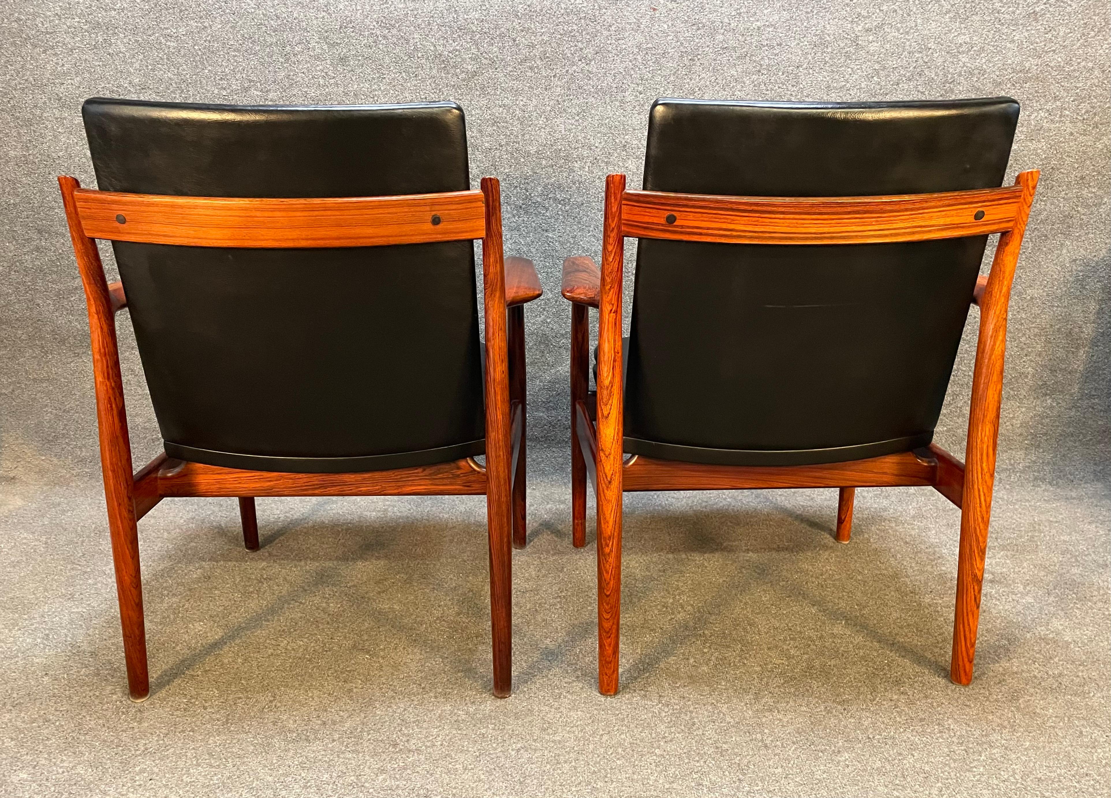 Mid-20th Century 8 Vintage Danish Modern Rosewood Armchairs 