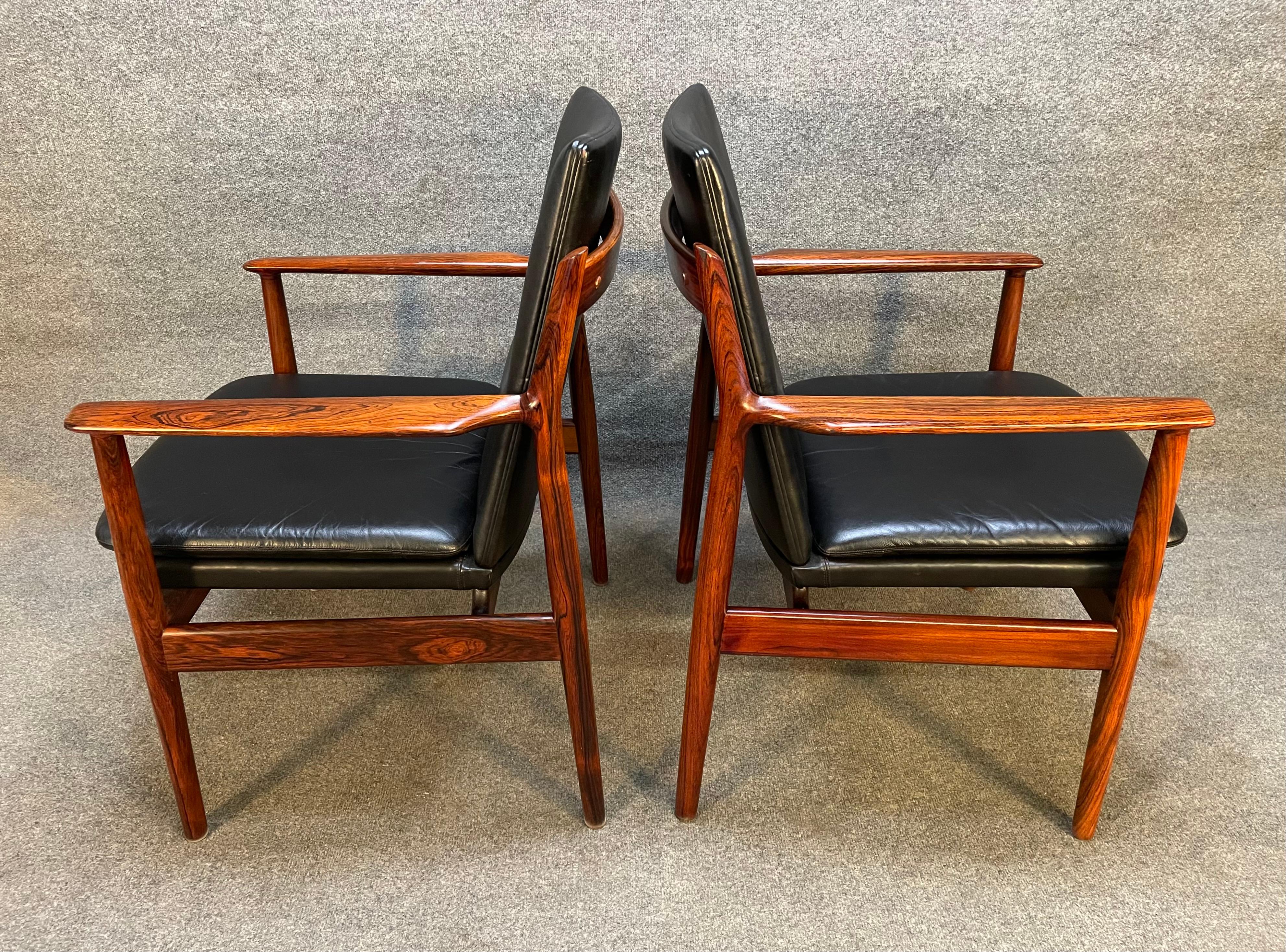 8 Vintage Danish Modern Rosewood Armchairs 