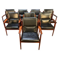 8 Vintage Danish Modern Rosewood Armchairs "Model 431" by Arne Vodder for Sibast