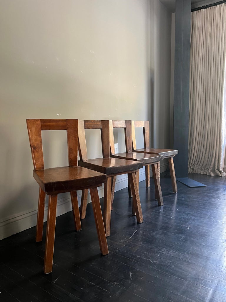 8 Vintage Geometric Wooden Chairs For Sale at 1stDibs