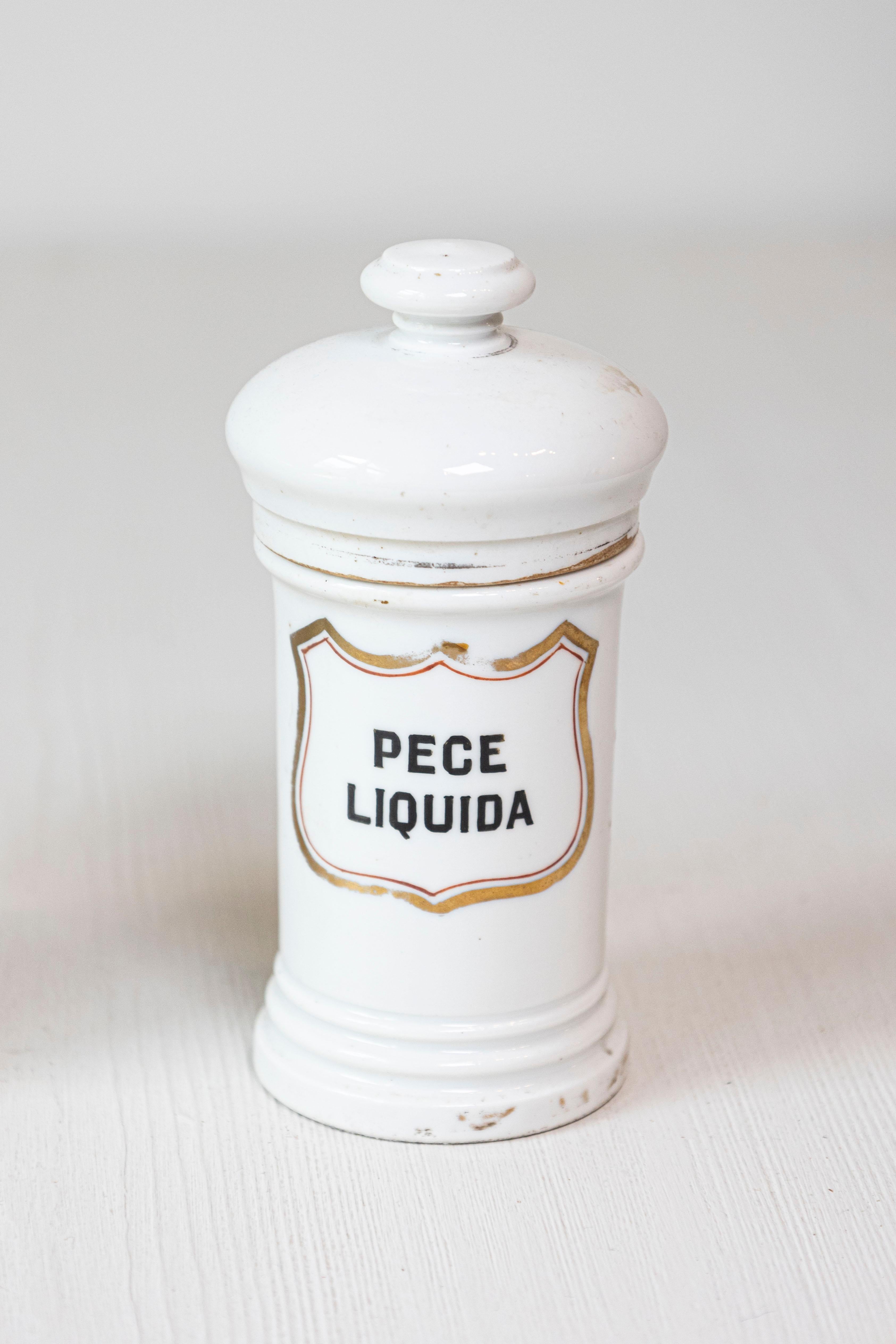 8 Vintage Italian Porcelain Pharmacy Jars with Labels, Sold Each For Sale 6