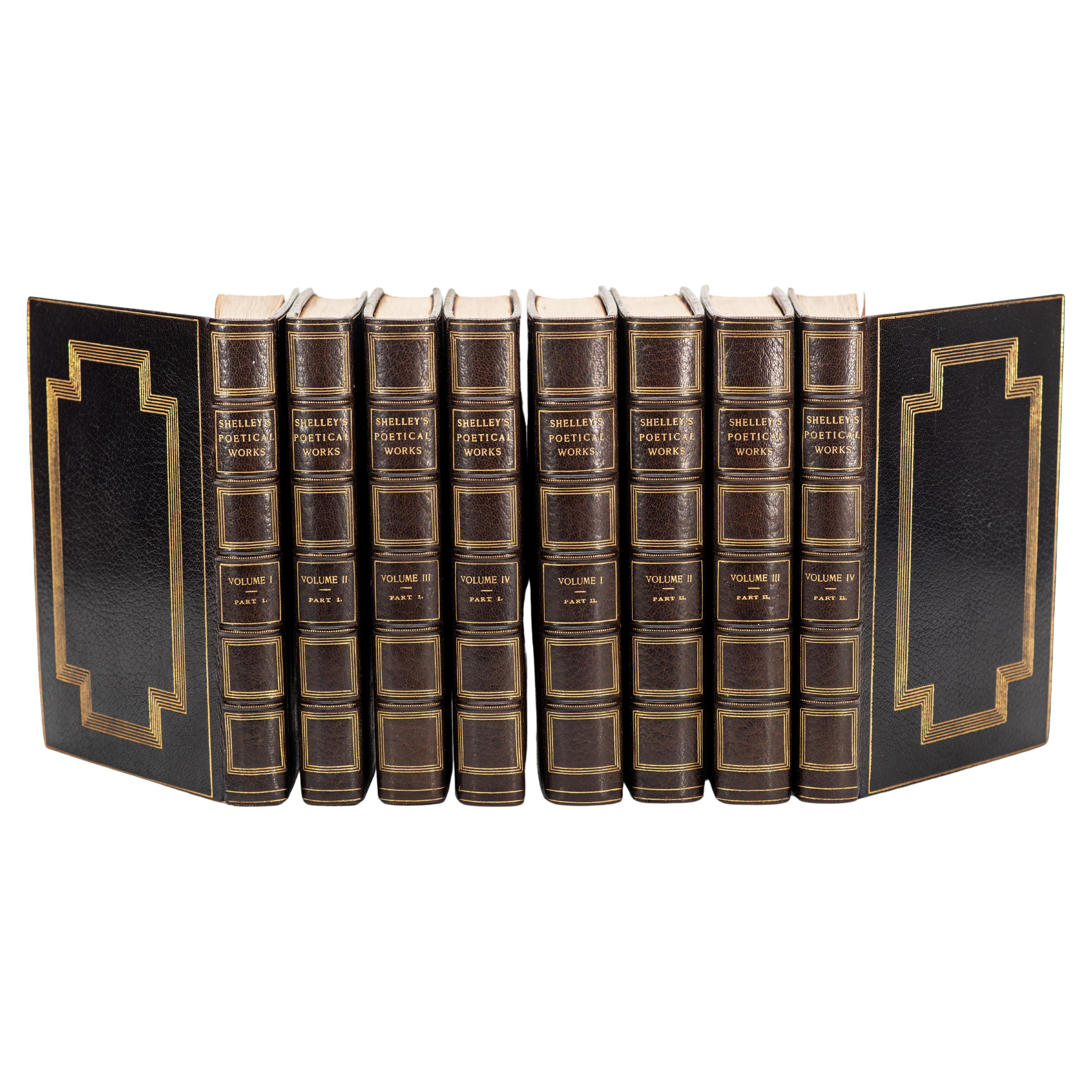 8 vol. Percy Bysshe Shelley, Complete Poetical Works of Percy Blysshe Shelley