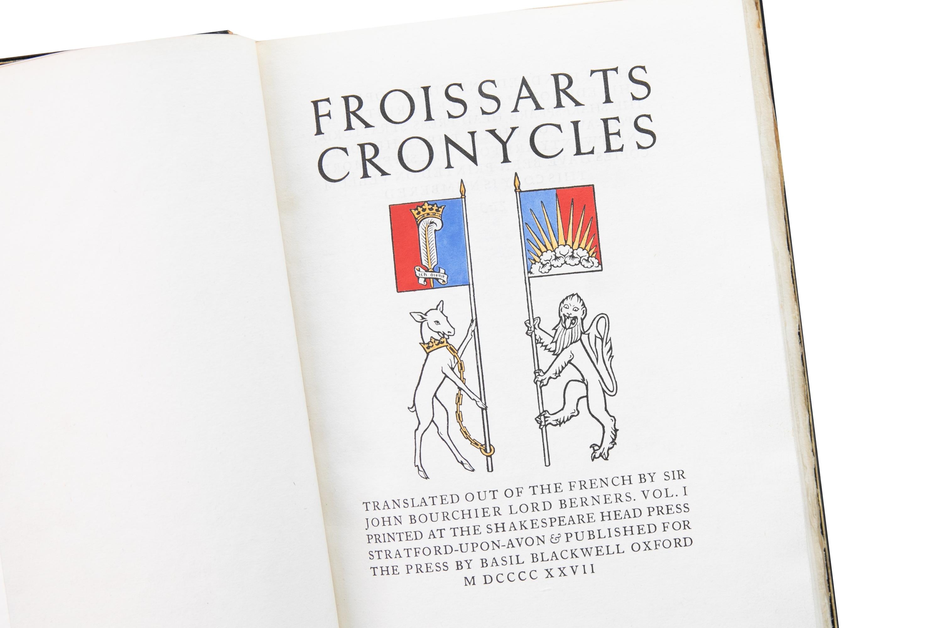 English 8 Volumes. Jean Froissart, Froissart's Chronicles. For Sale