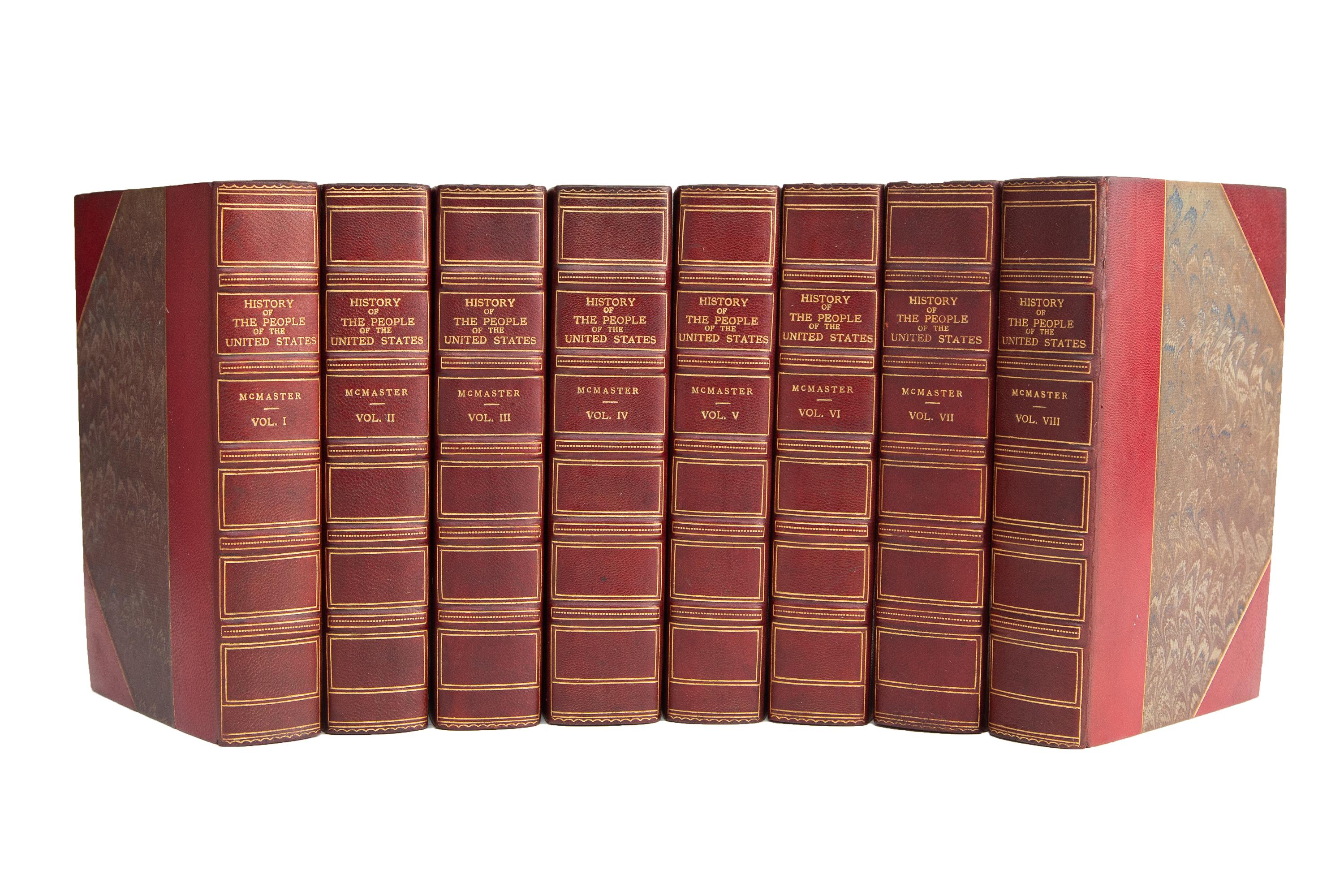Late 19th Century 8 Volumes. John Bach McMaster, A History of the People of the United States