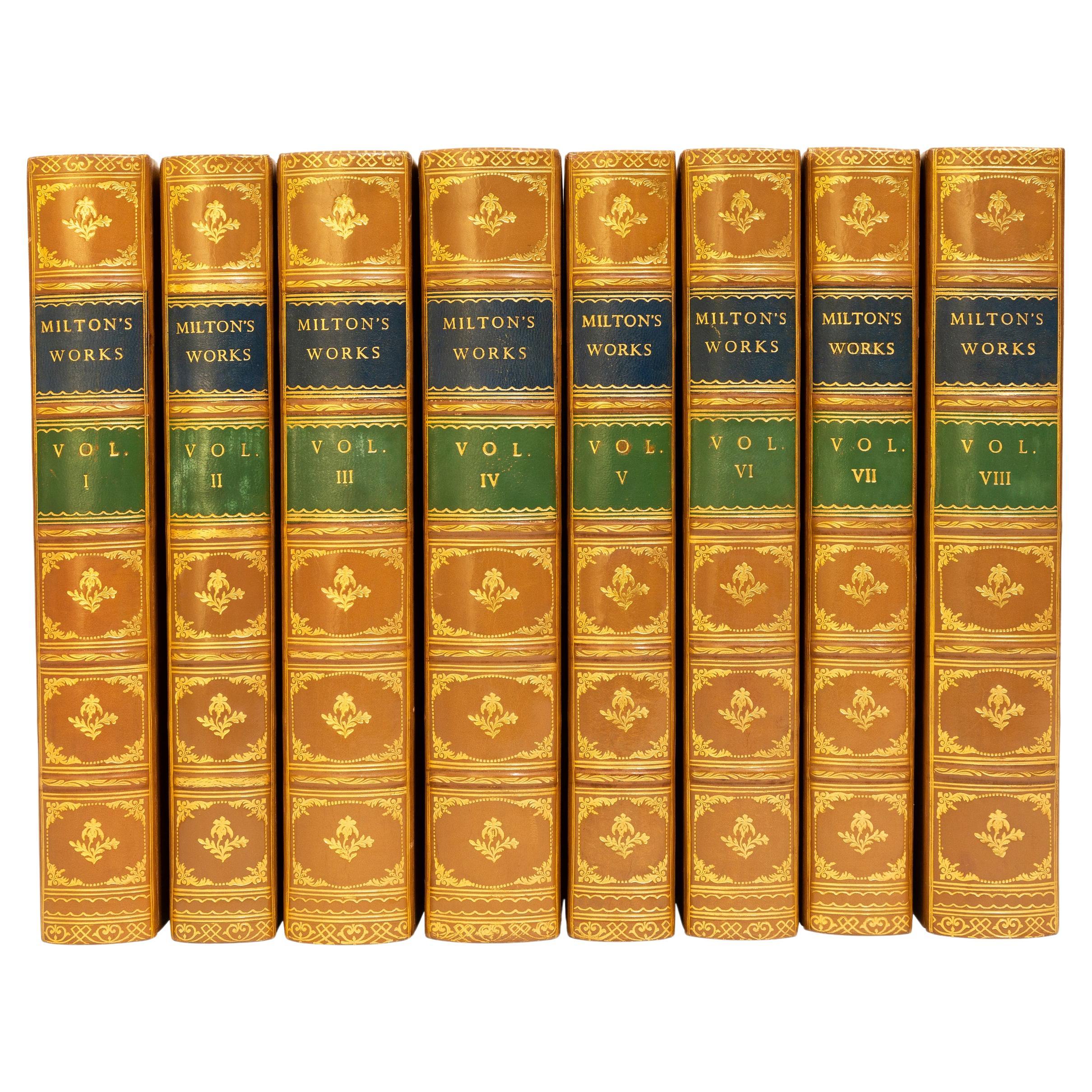 8 Volumes. John Milton, The Works of John Milton