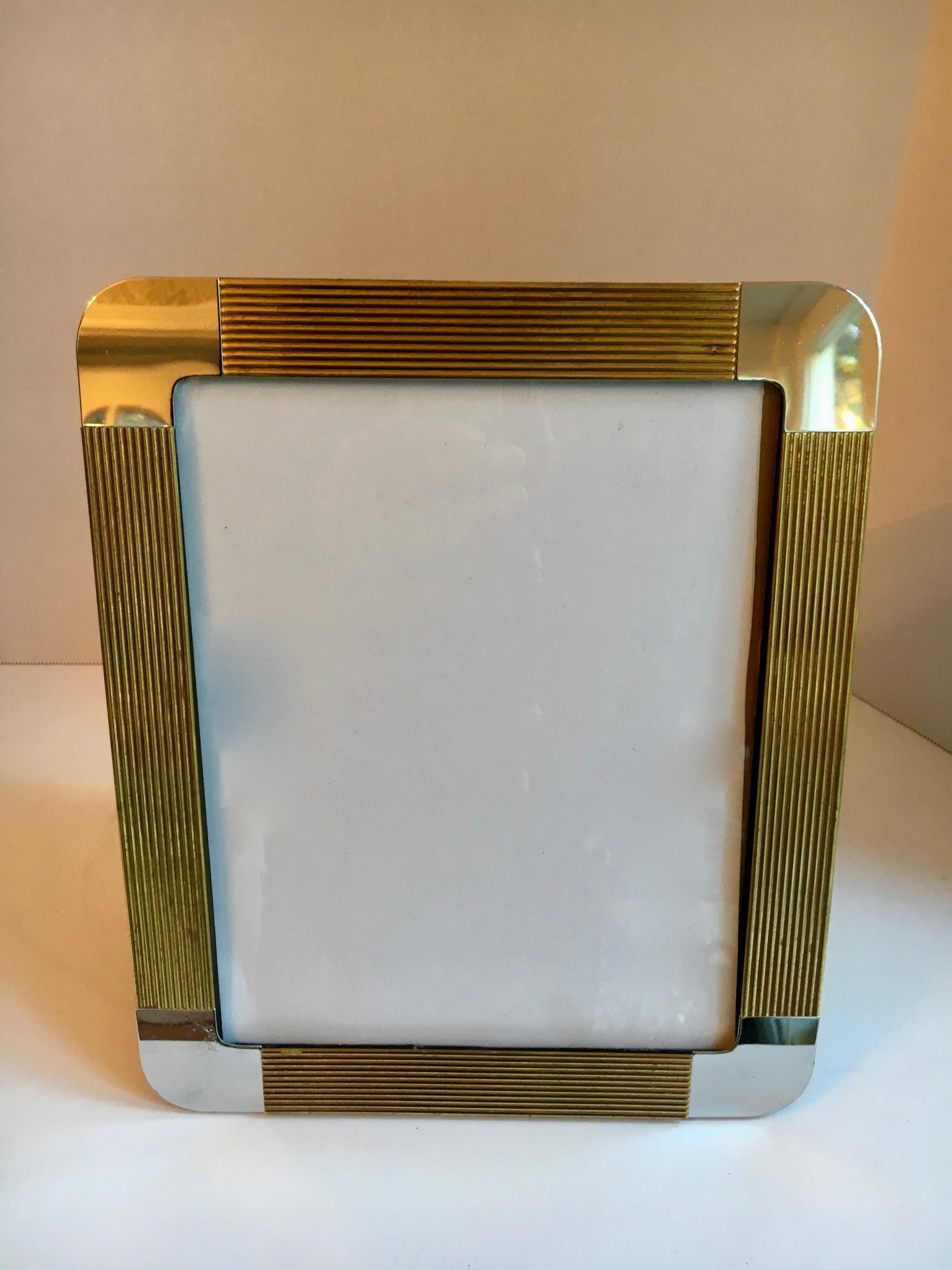 Modern Brass and Chrome Picture Frame