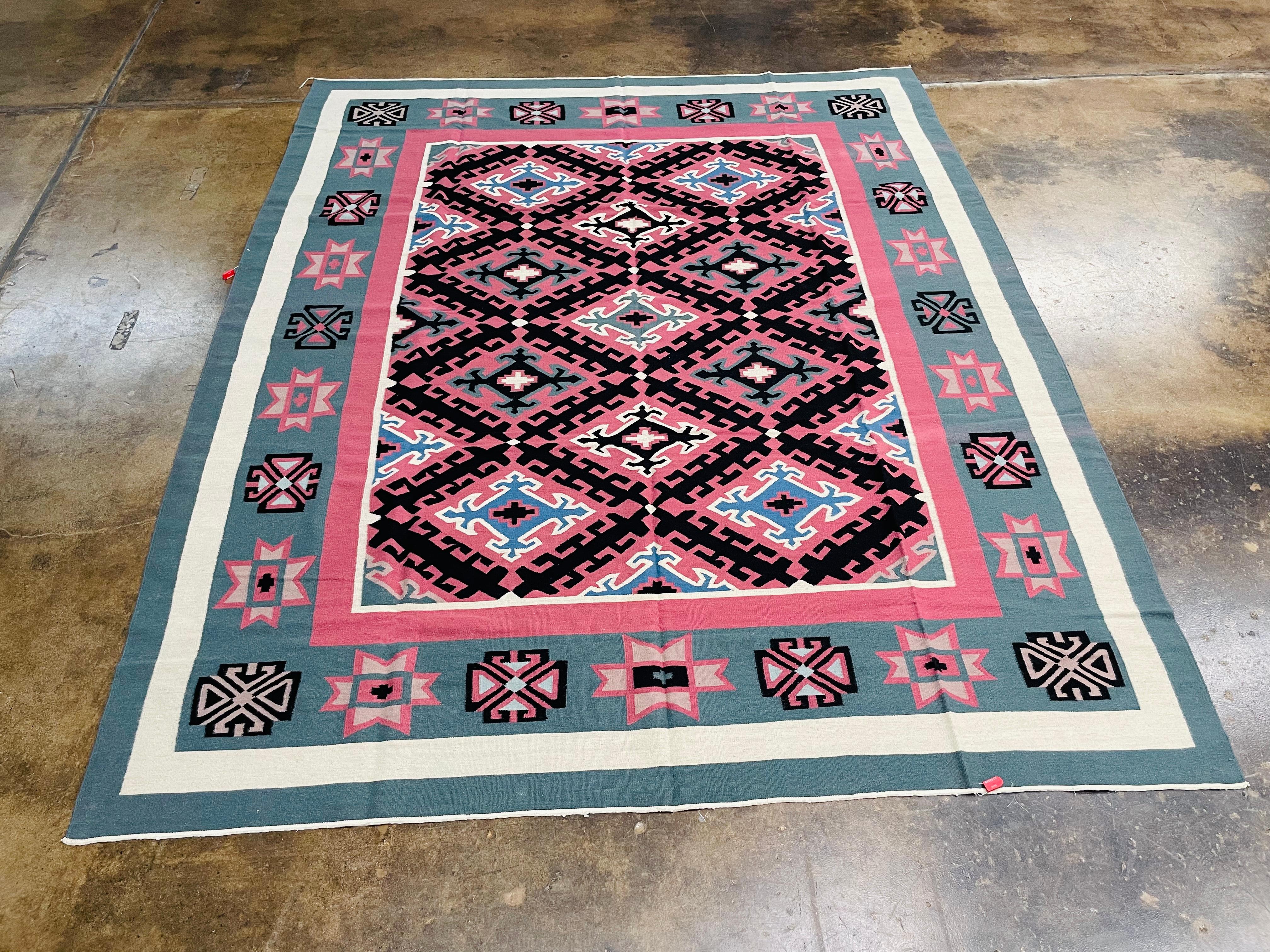 8' x 10' Chinese Kilim Rug For Sale 1