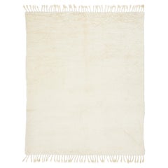 8 x 10 Tapis en laine Shag beige de style marocain contemporain