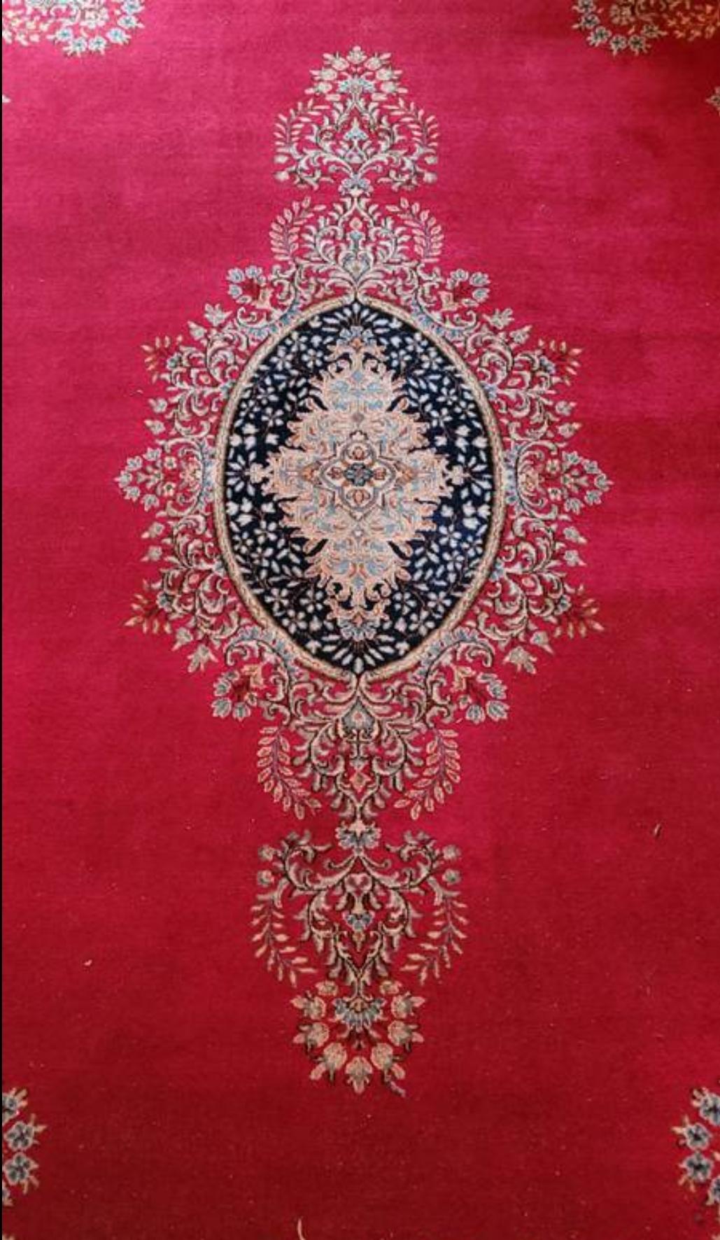 Hand-Knotted Kerman Persian Rug, Circa 1940s For Sale
