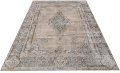 8' x 11' Neutral Taupe Vintage Persian Rug