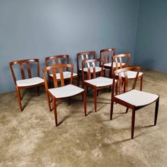 8 x Kai Kristiansen Teak Dining Chairs Schou Andersen Mid Century Vintage Retro
