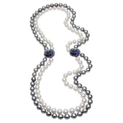 NWT $80, 000 Important 18KT Large Tahitian and South Sea Pearl Diamond Necklace
