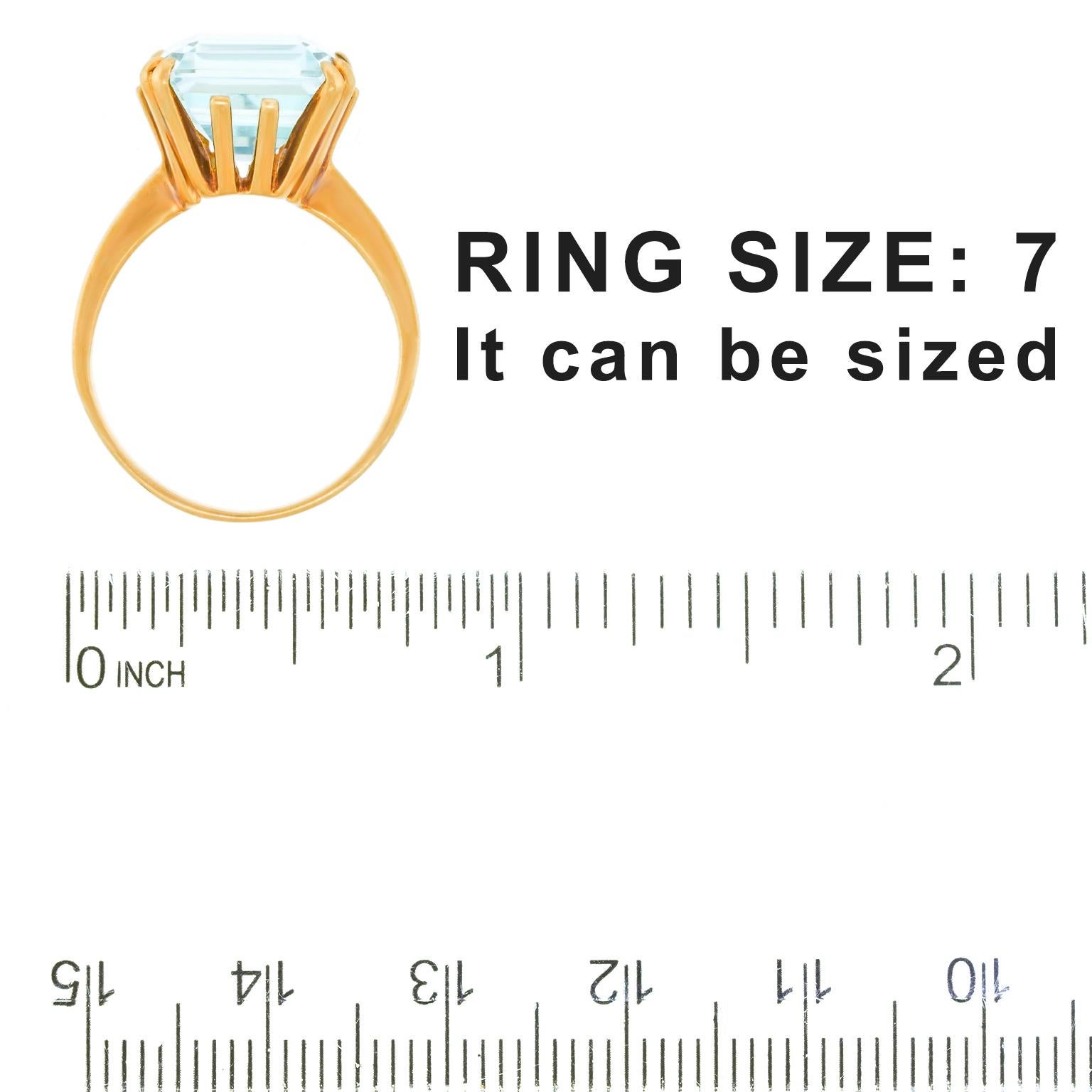 8.0 Carat Aquamarine Ring 1