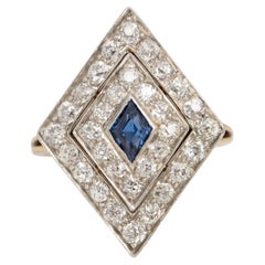 Antique .80 Carat Art Deco Diamond 18 Karat YG & Platinum Engagement Ring