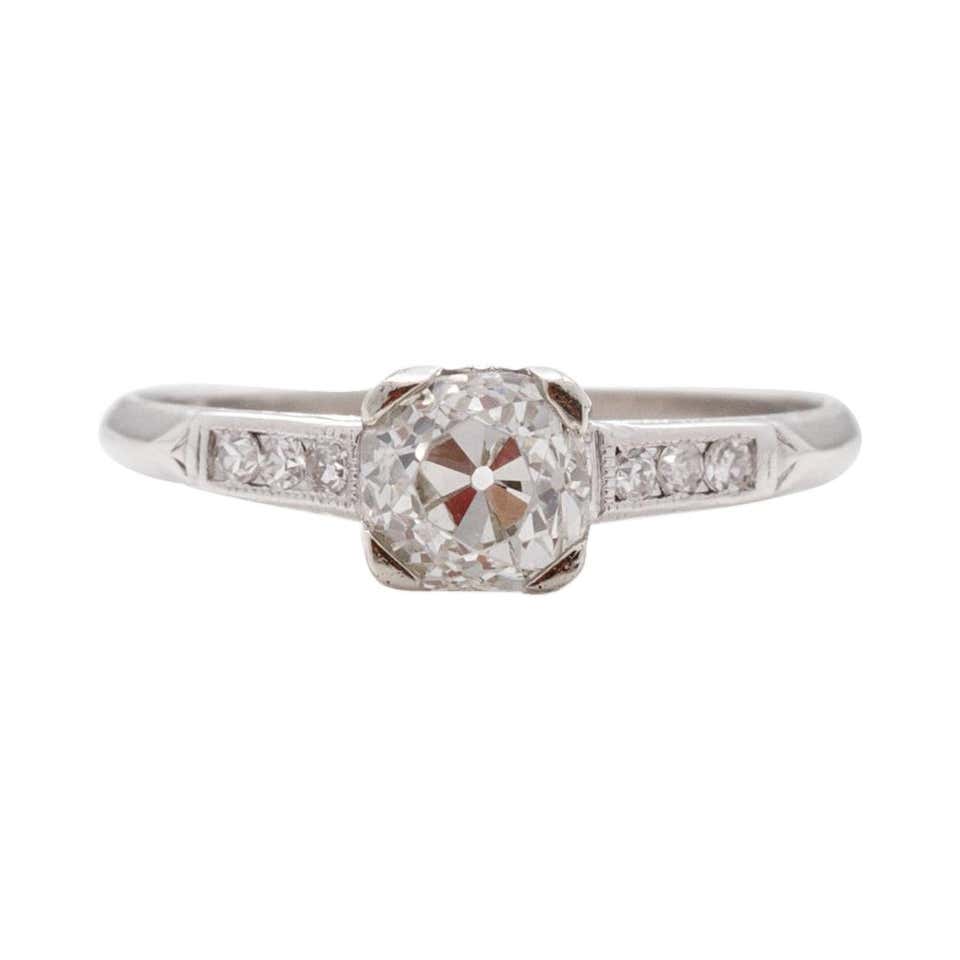 .80 Carat Diamond Platinum Engagement Ring For Sale at 1stDibs | .80 ...