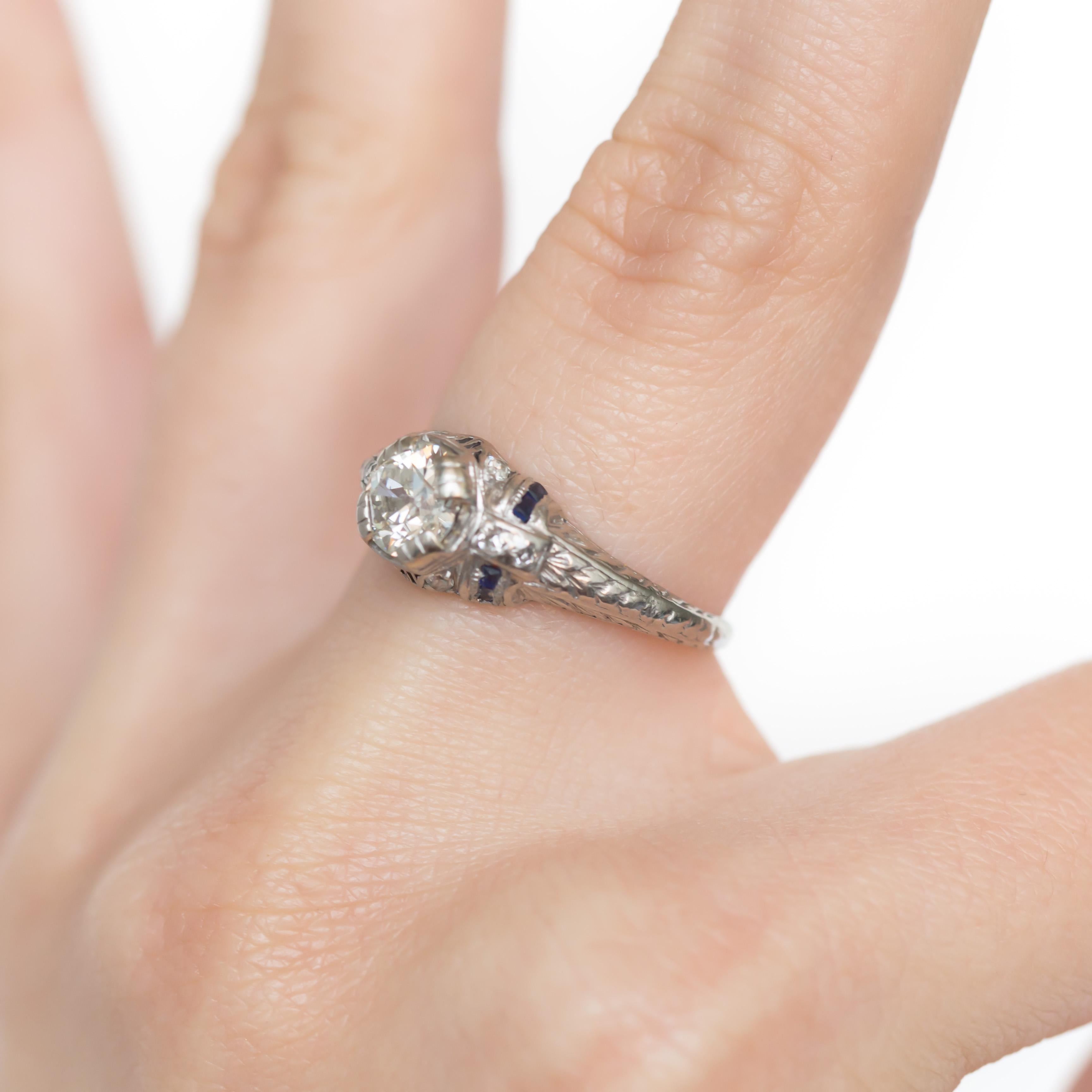 .80 Carat Diamond and Sapphire Engagement Ring 1