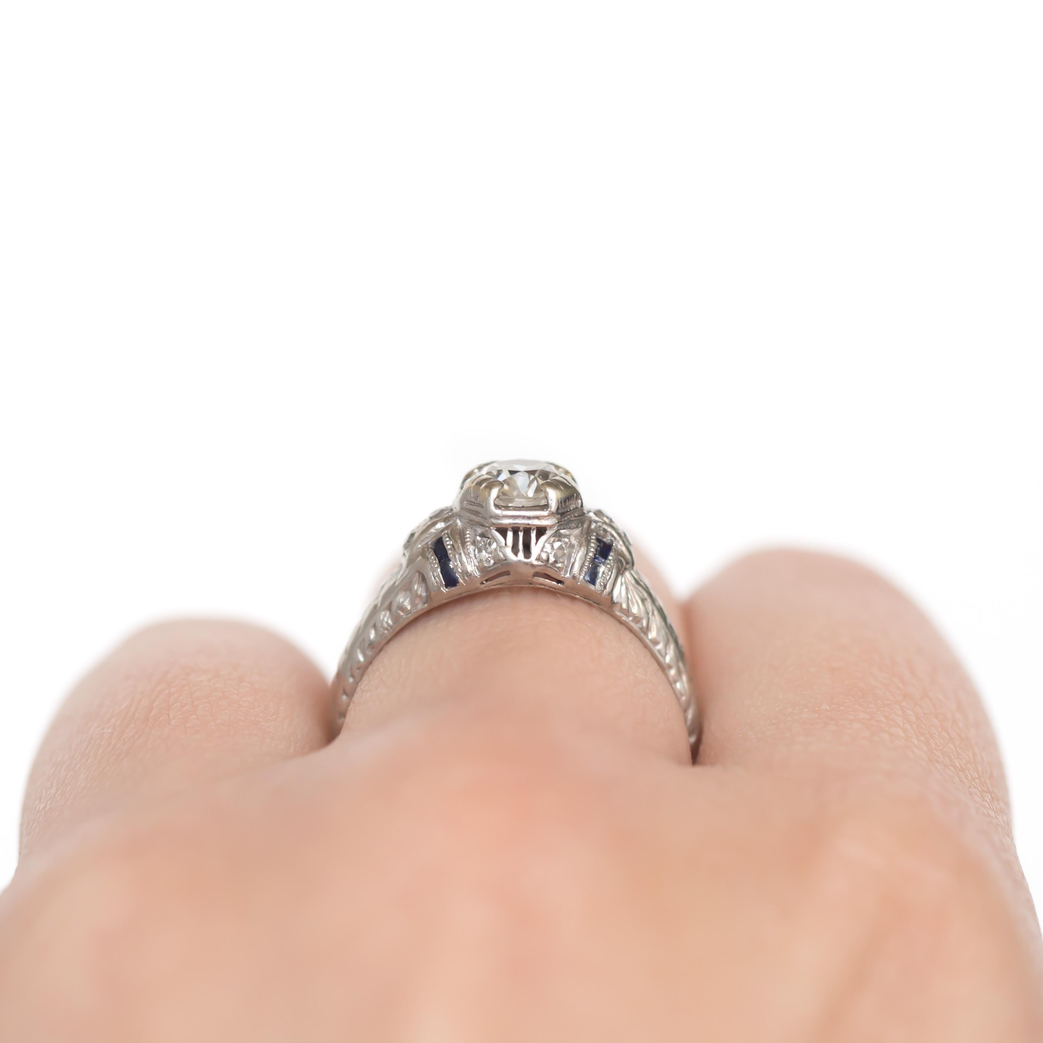 .80 Carat Diamond and Sapphire Engagement Ring 2