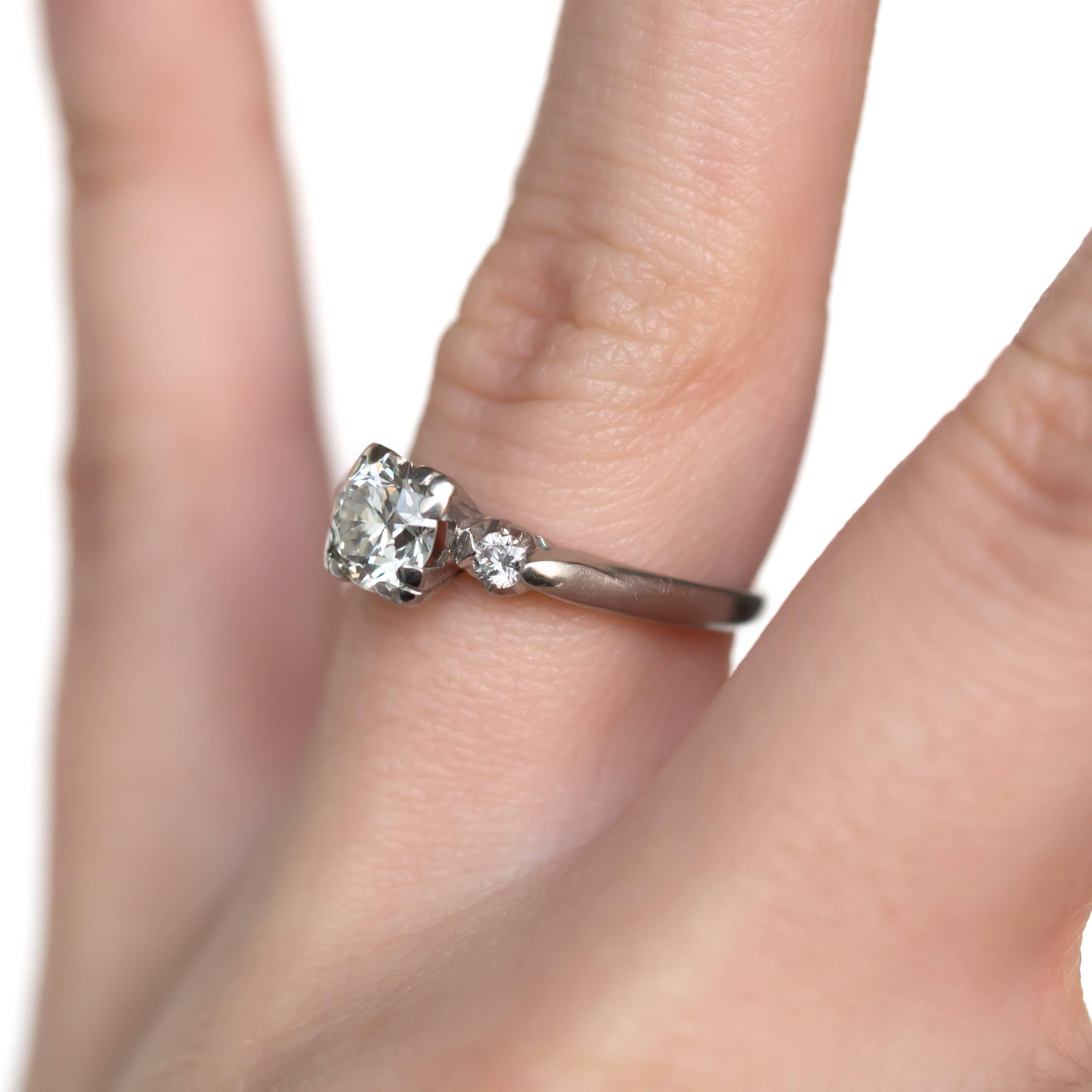 .80 Carat Diamond Platinum Engagement Ring In Excellent Condition For Sale In Atlanta, GA