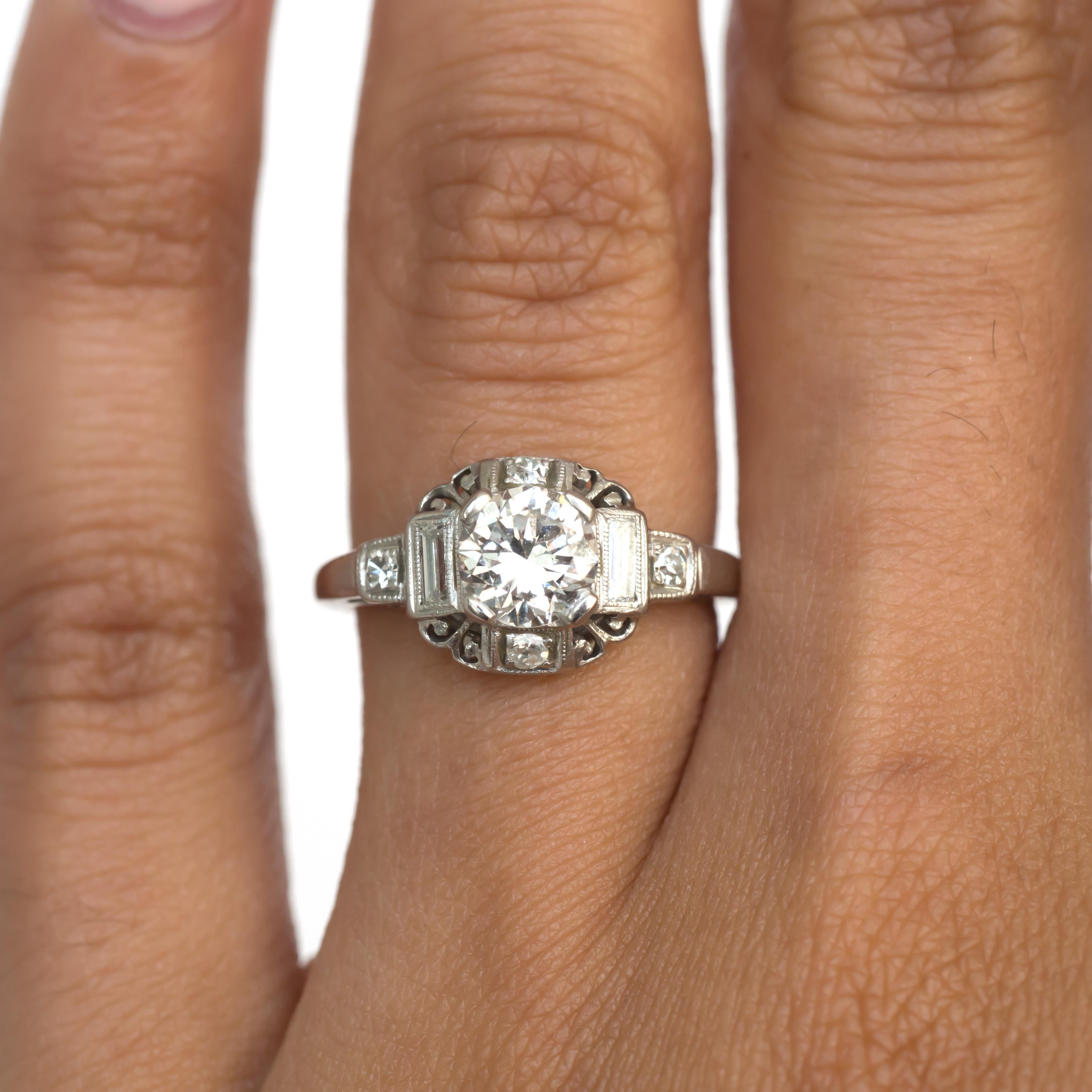 .80 Carat Diamond Platinum Engagement Ring In Good Condition For Sale In Atlanta, GA
