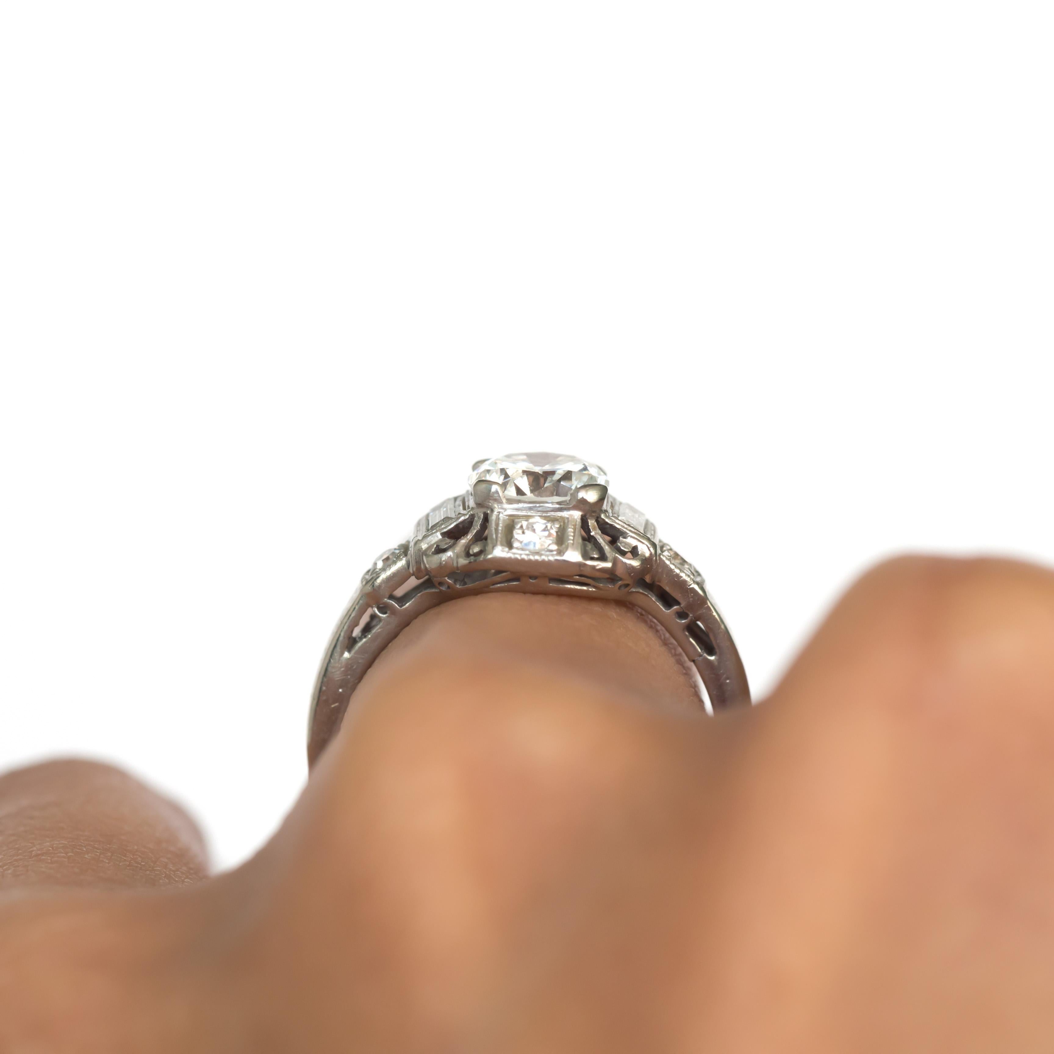 .80 Carat Diamond Platinum Engagement Ring For Sale 1