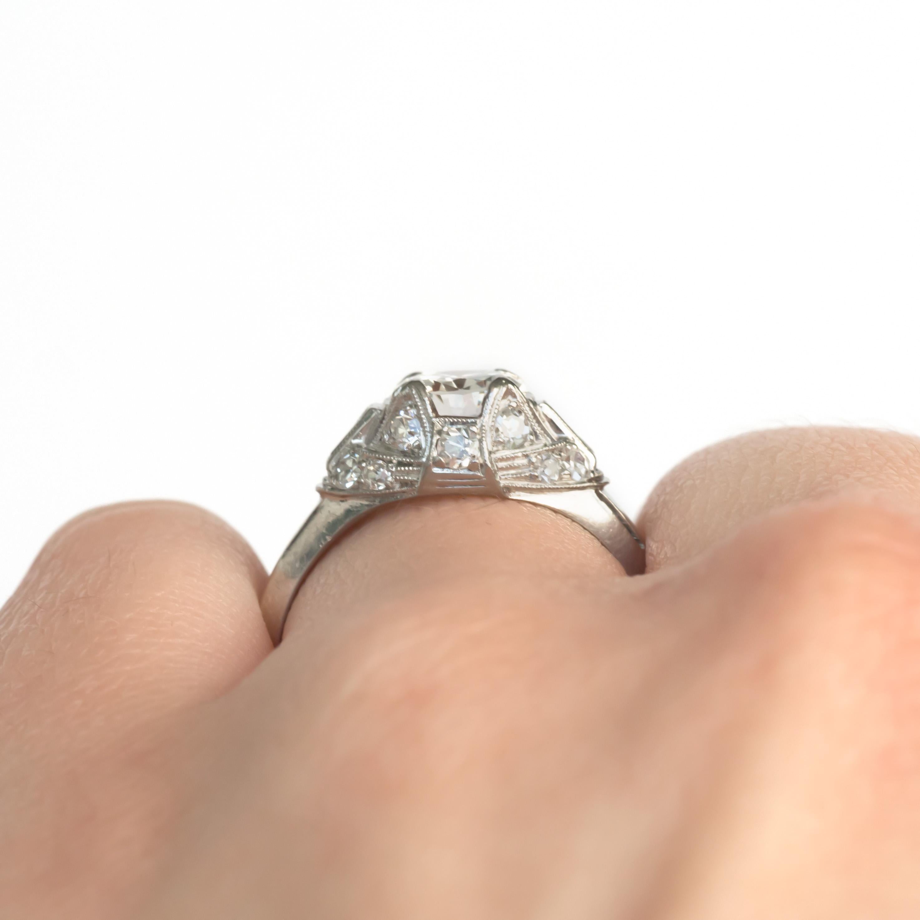 .80 Carat Diamond Platinum Engagement Ring For Sale 1
