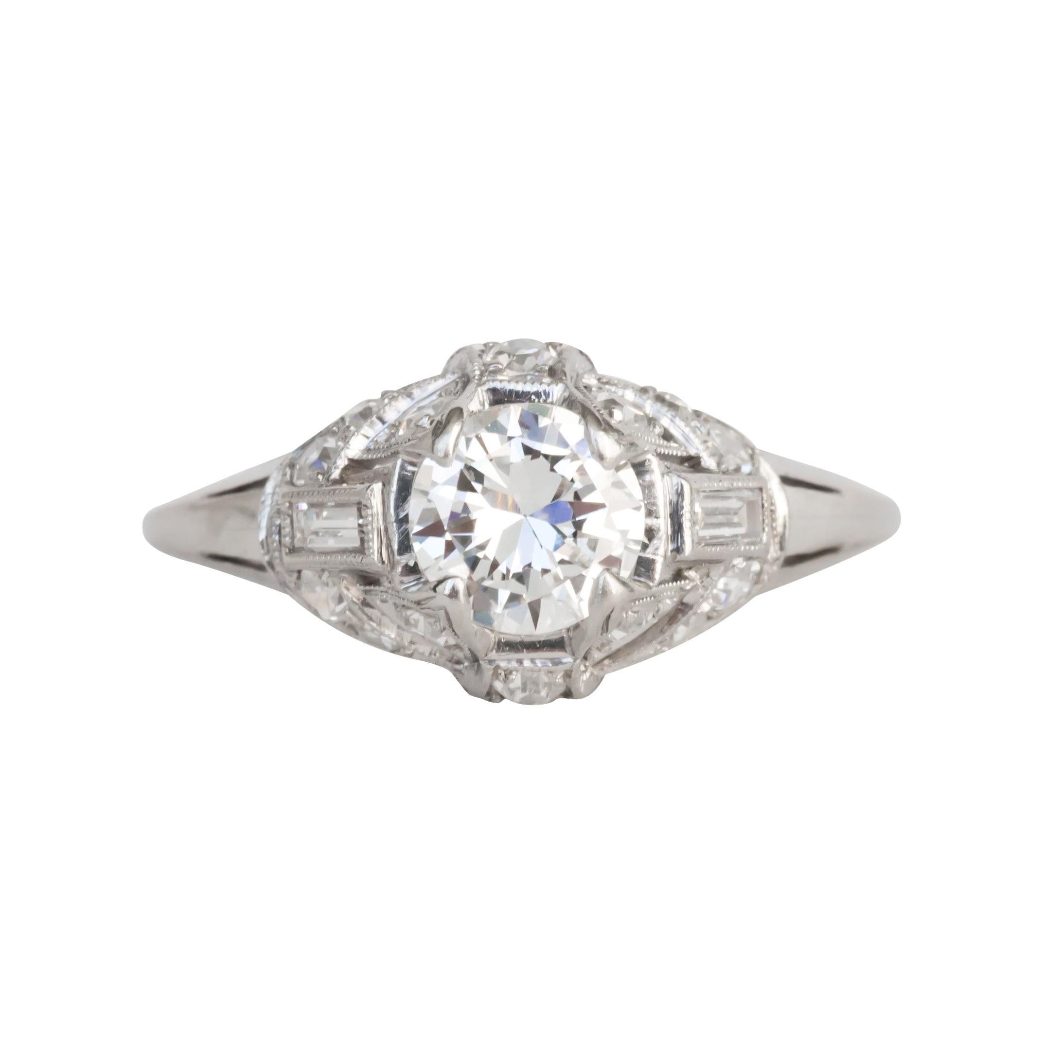 .80 Carat Diamond Platinum Engagement Ring For Sale