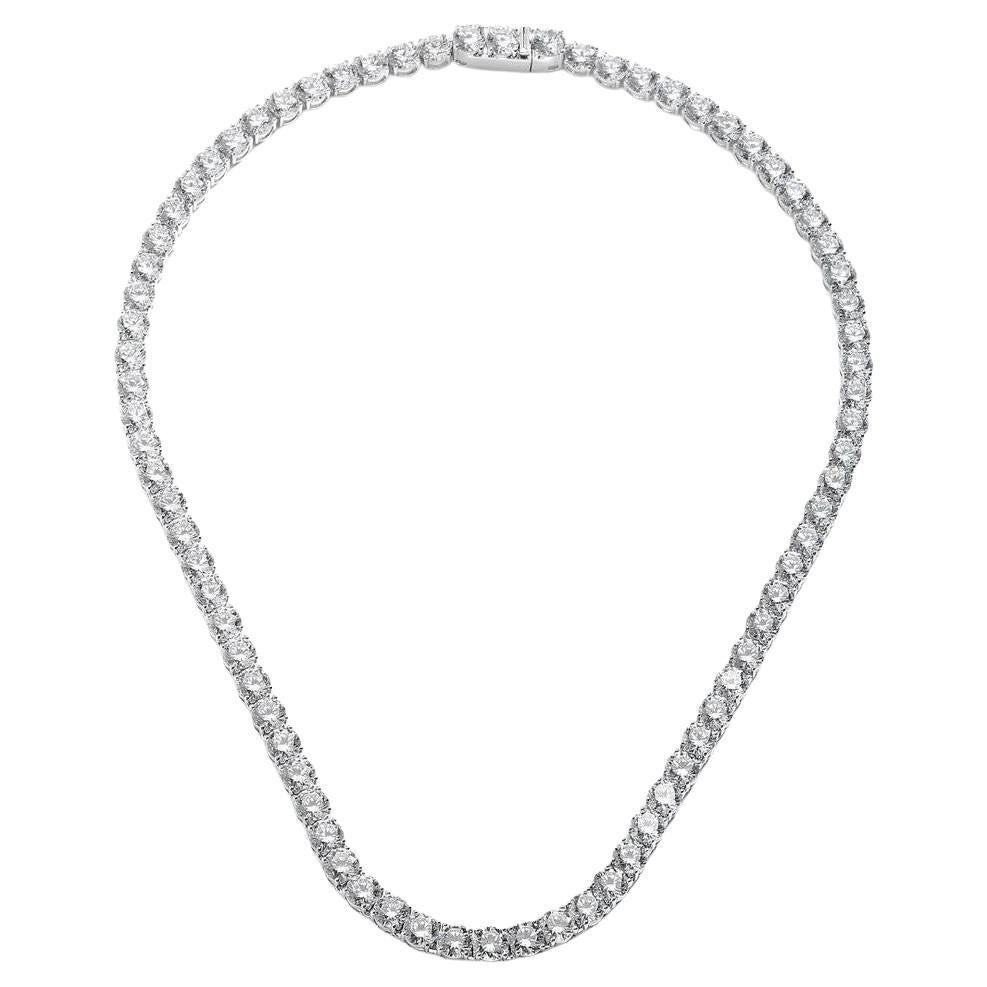 80-Carat Diamond Tennis Necklace  1.25 Carat Each  F-G-H Color  VS Clarity