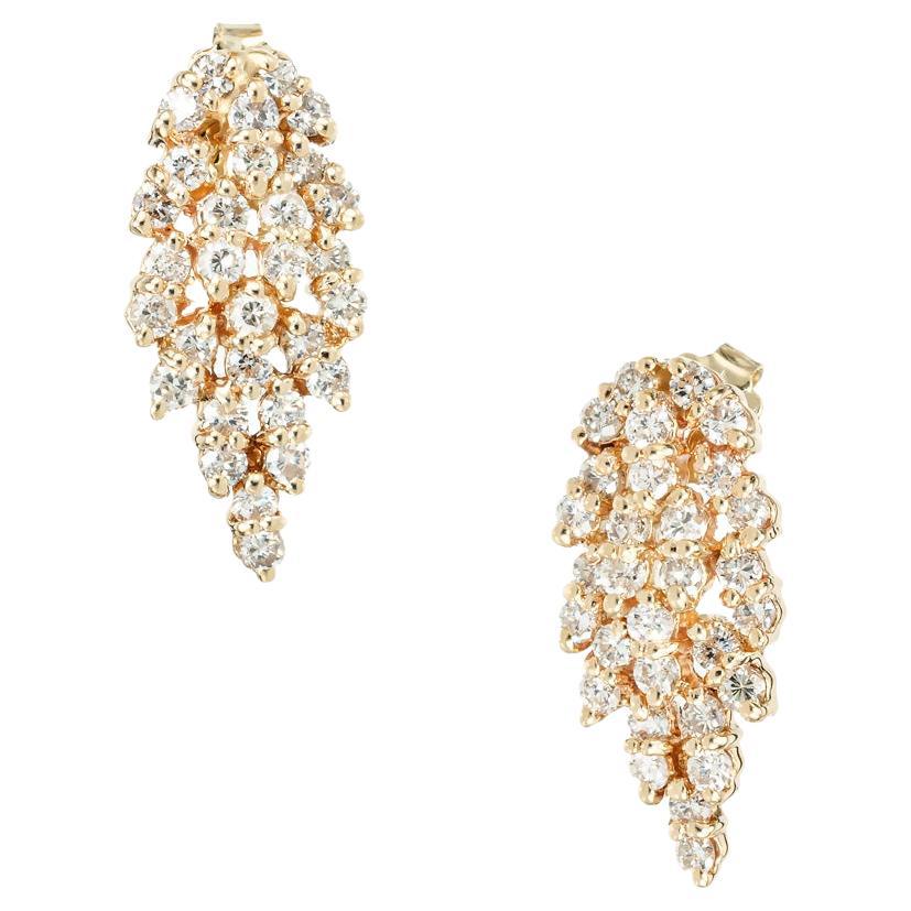Piaget, 0.80 Carat Diamond Yellow Gold Huggie Earrings at 1stDibs