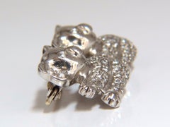 .80 Carat Diamonds "Mating Pandas" Brooch Pin 18 Karat Fertile Charm*